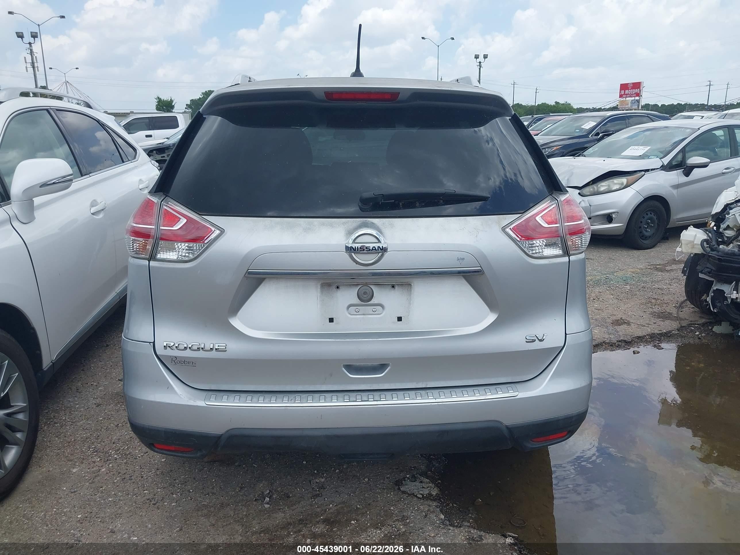 2015 Nissan Rogue Sv Gray vin: KNMAT2MT5FP548670