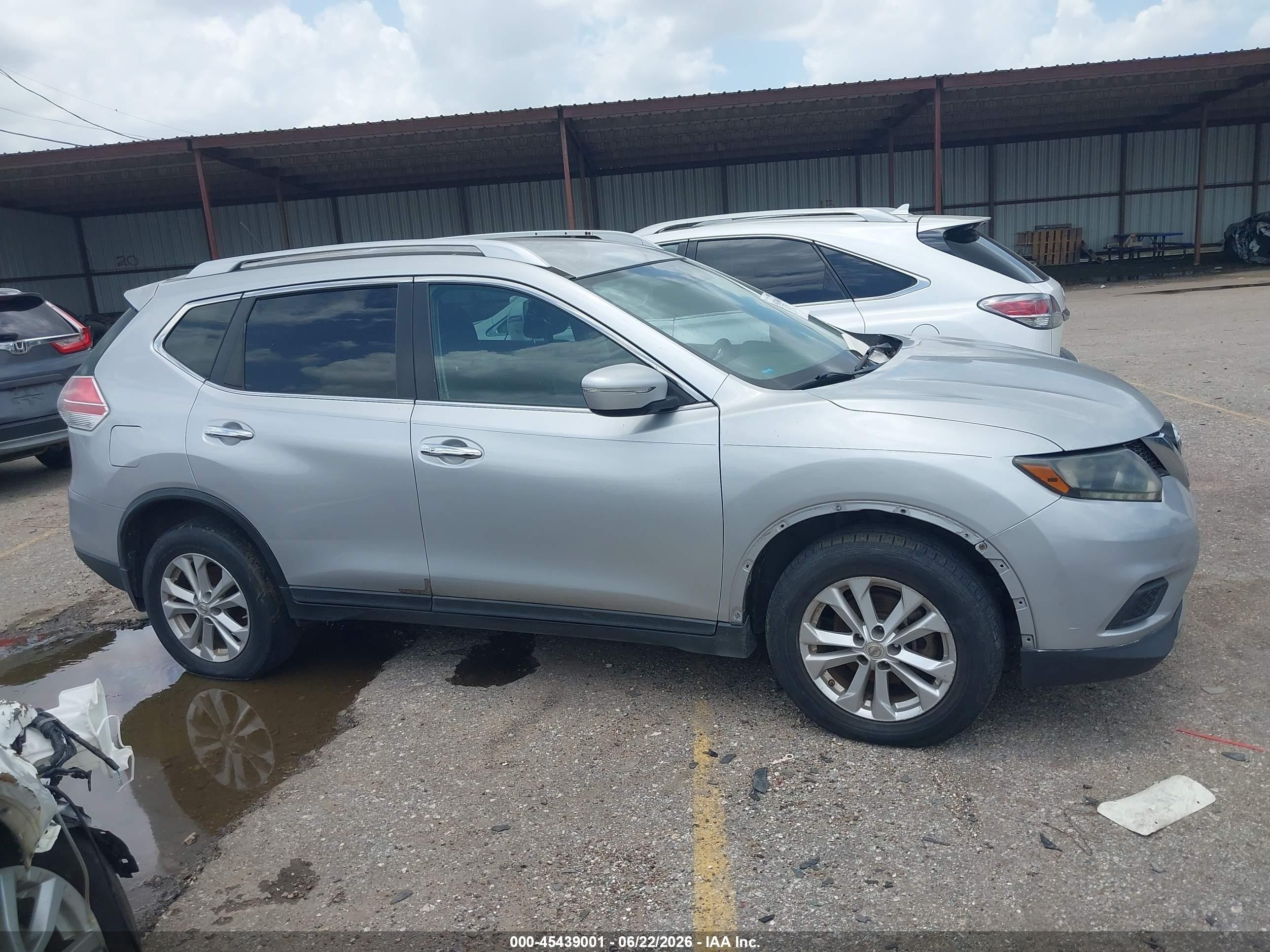 2015 Nissan Rogue Sv Gray vin: KNMAT2MT5FP548670
