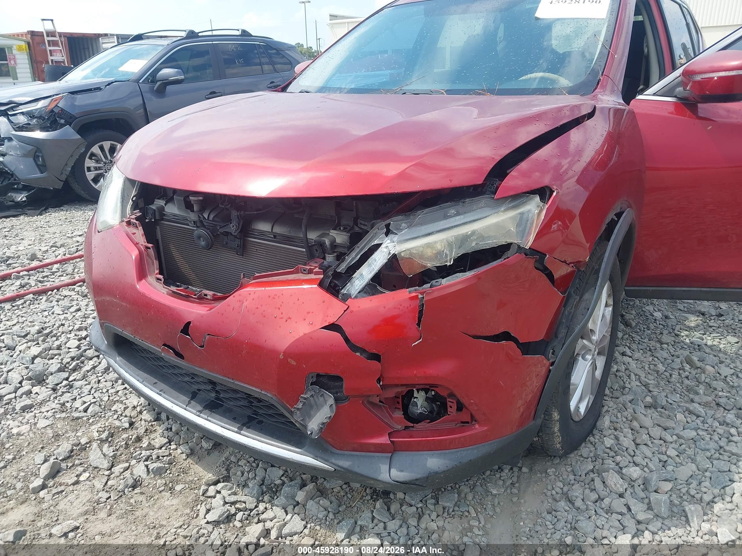 2015 Nissan Rogue Sv Maroon vin: KNMAT2MT5FP549320