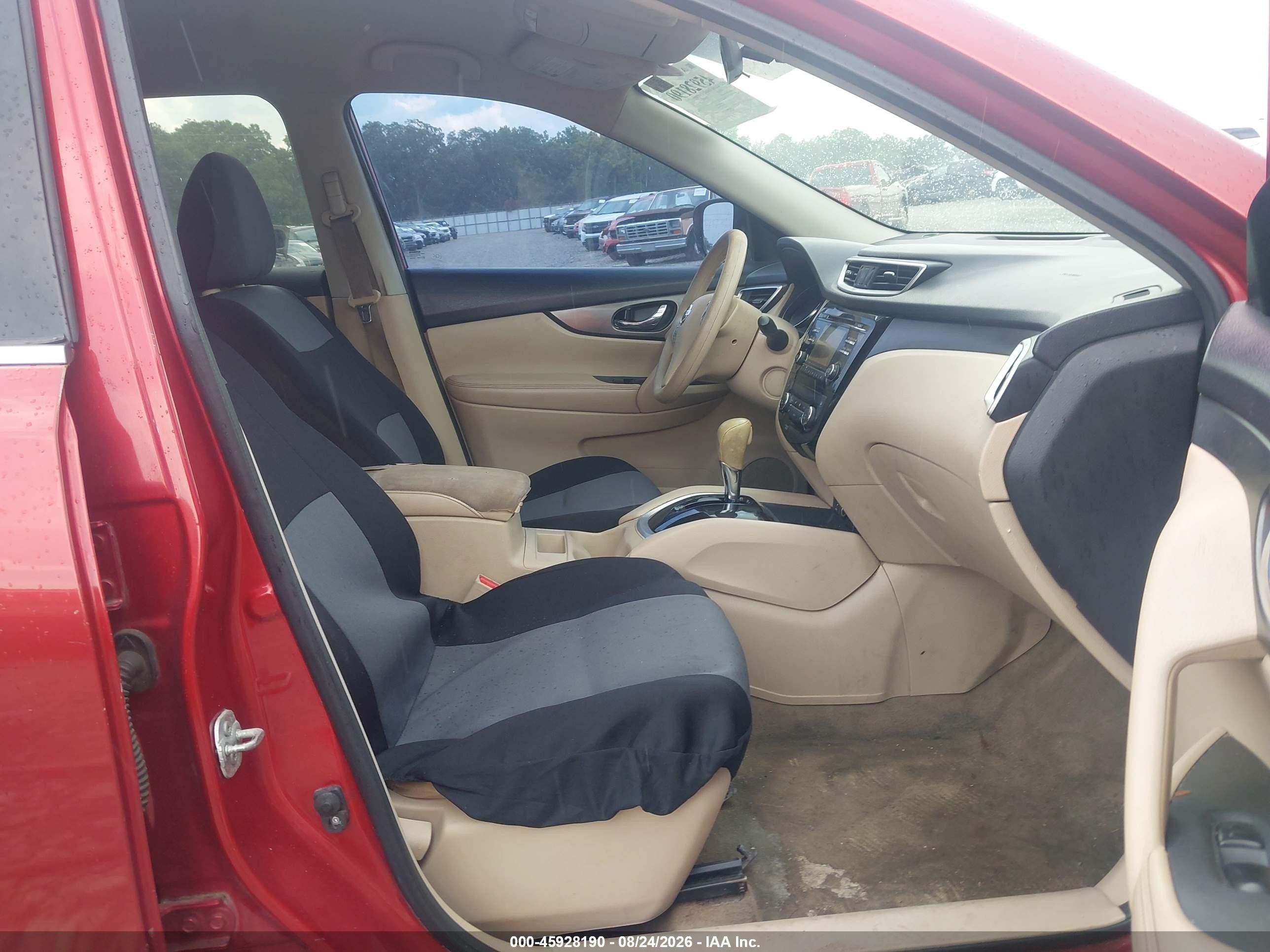 2015 Nissan Rogue Sv Maroon vin: KNMAT2MT5FP549320