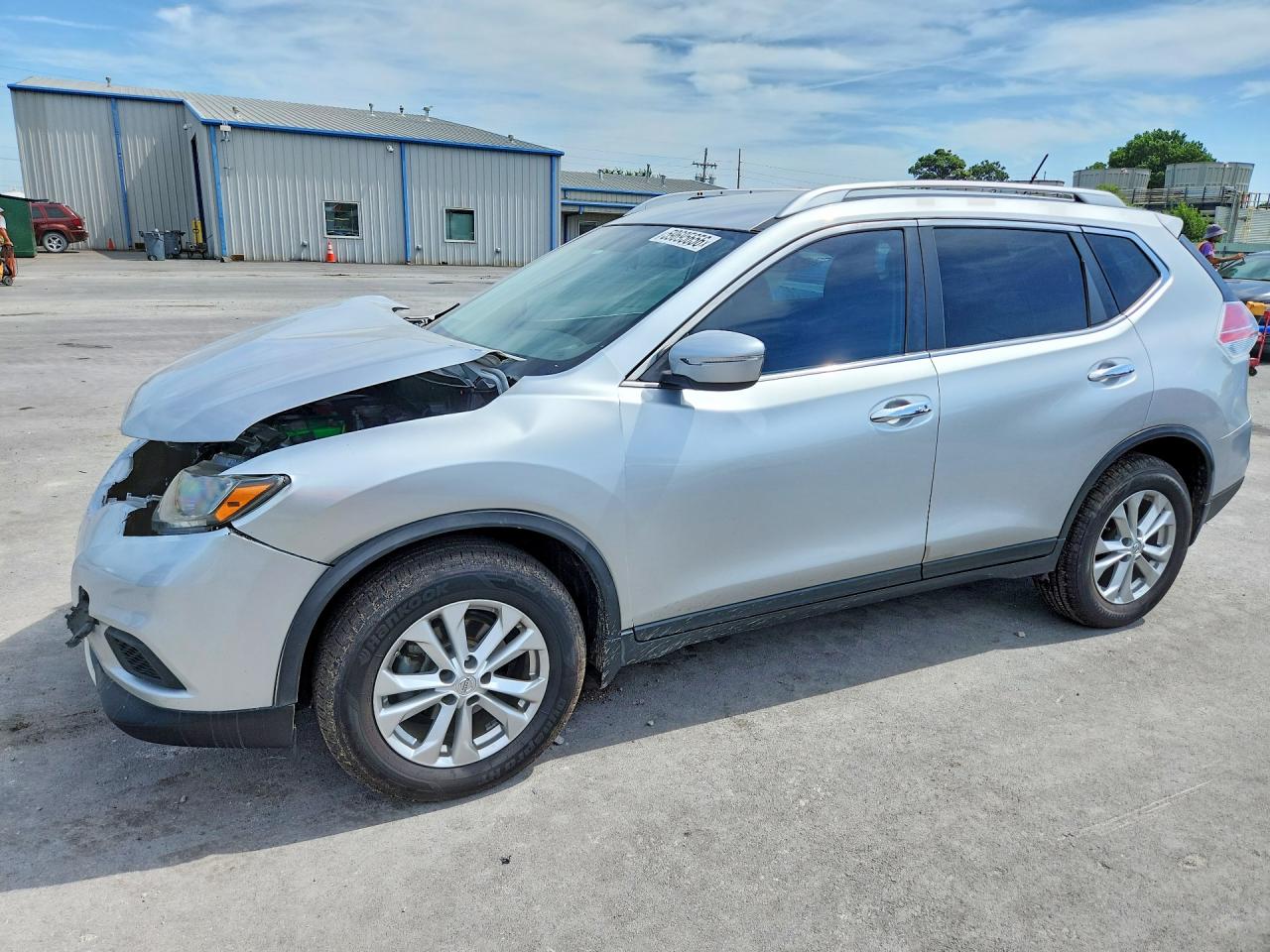 2015 Nissan Rogue Sv Silver vin: KNMAT2MT5FP552475