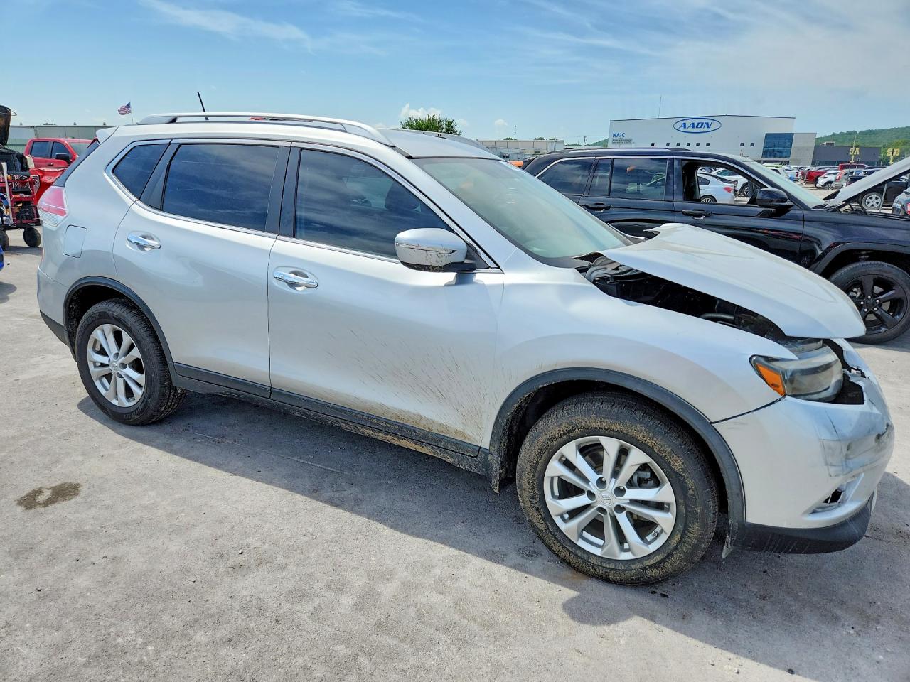 2015 Nissan Rogue Sv Silver vin: KNMAT2MT5FP552475