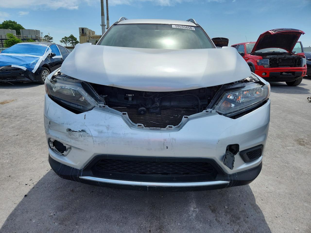 2015 Nissan Rogue Sv Silver vin: KNMAT2MT5FP552475