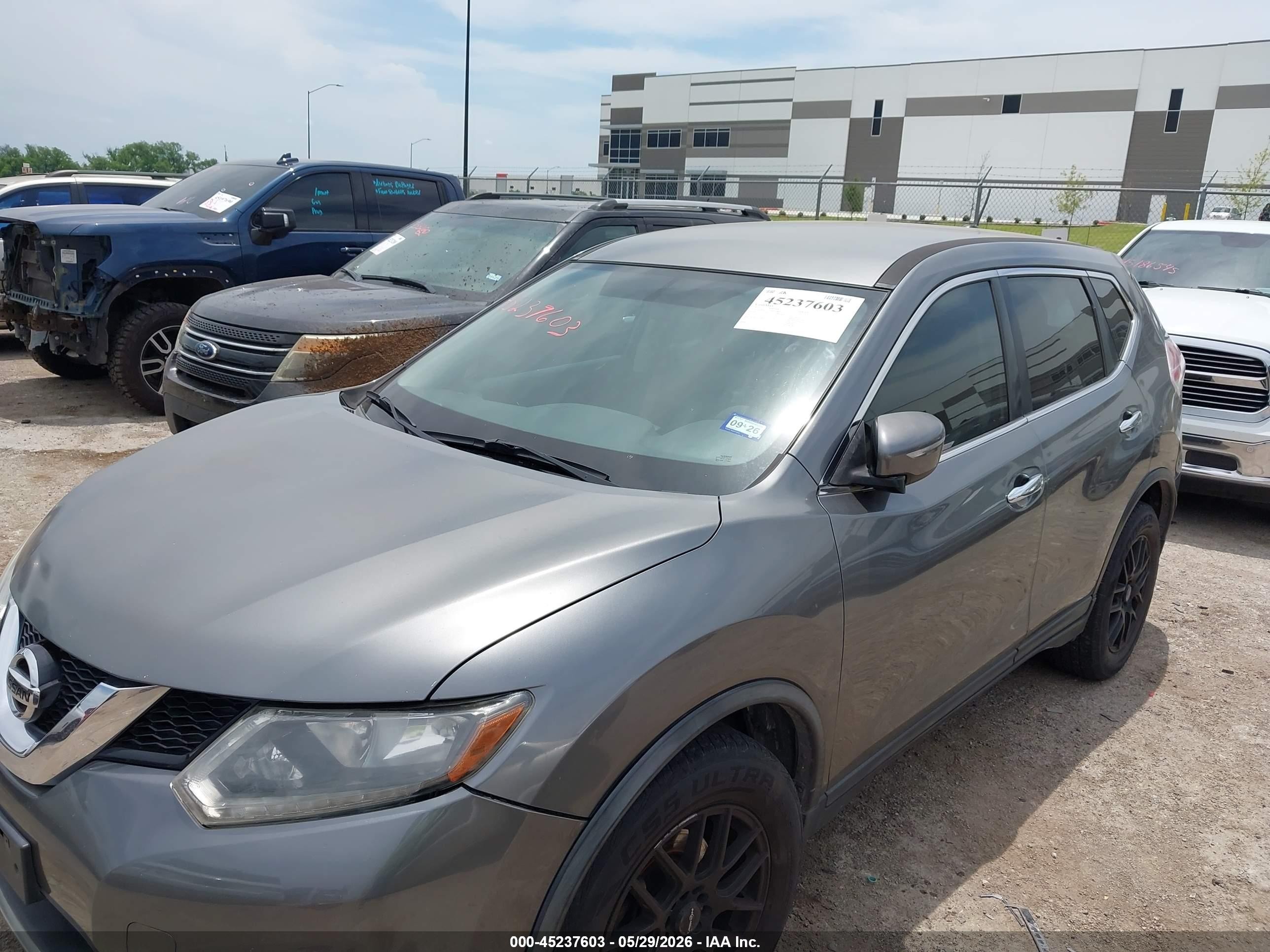 2015 Nissan Rogue S Gray vin: KNMAT2MT5FP553884