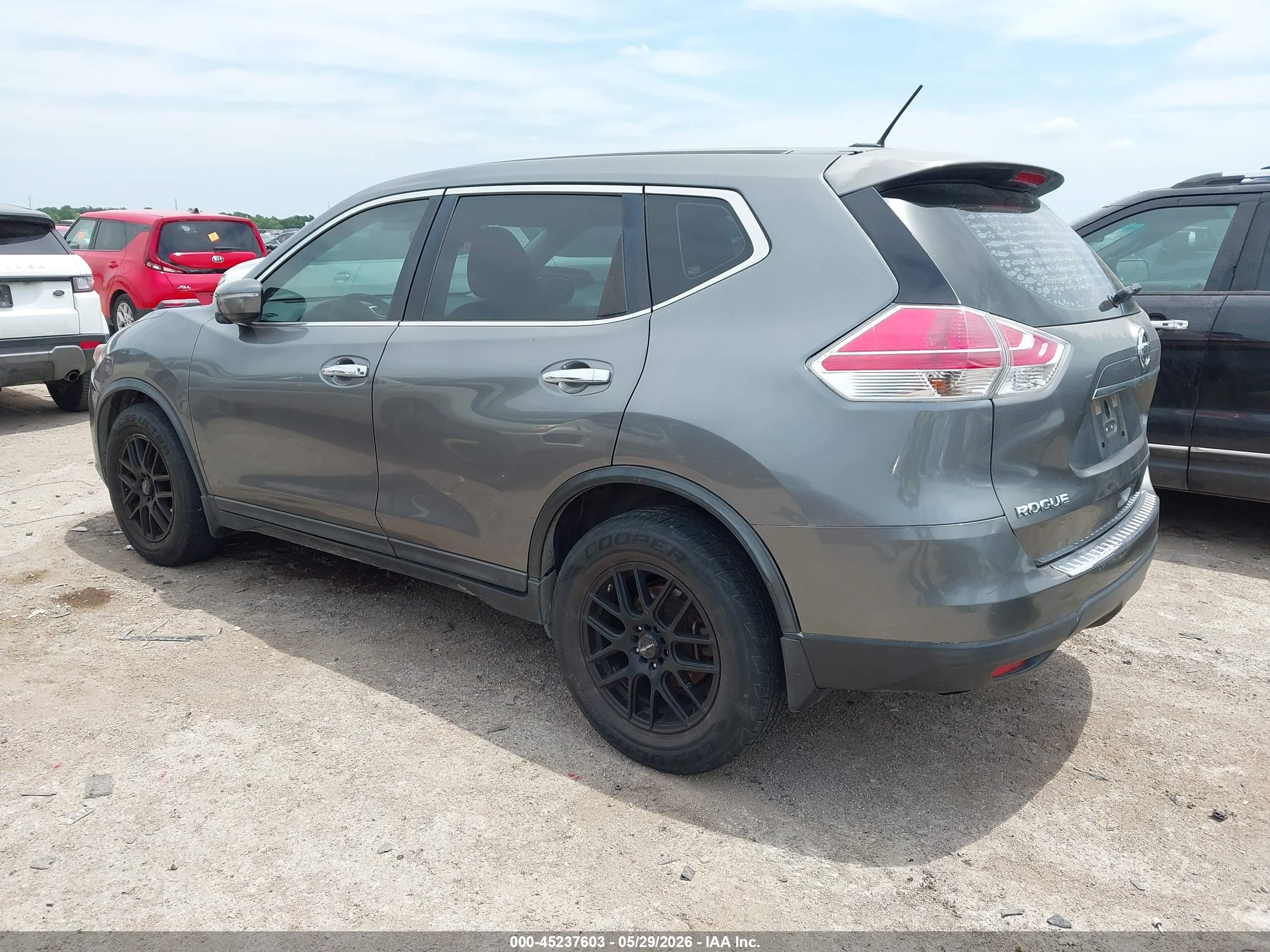 2015 Nissan Rogue S Gray vin: KNMAT2MT5FP553884