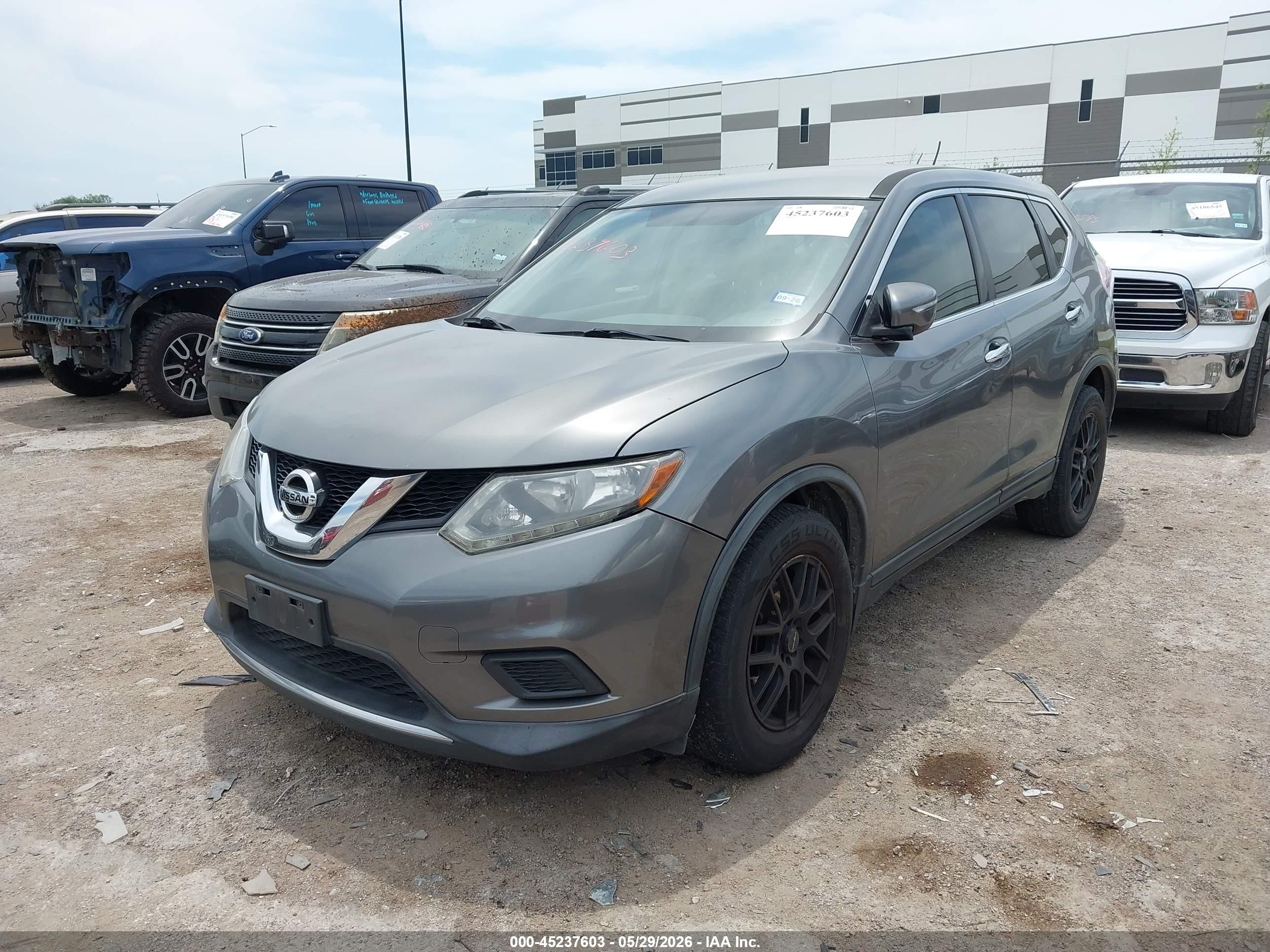 2015 Nissan Rogue S Gray vin: KNMAT2MT5FP553884