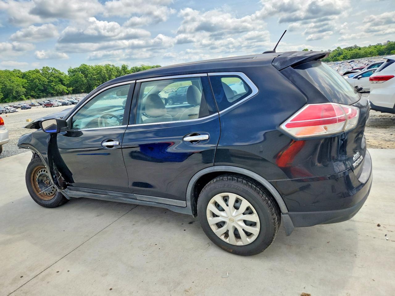 2015 Nissan Rogue S Black vin: KNMAT2MT5FP569986