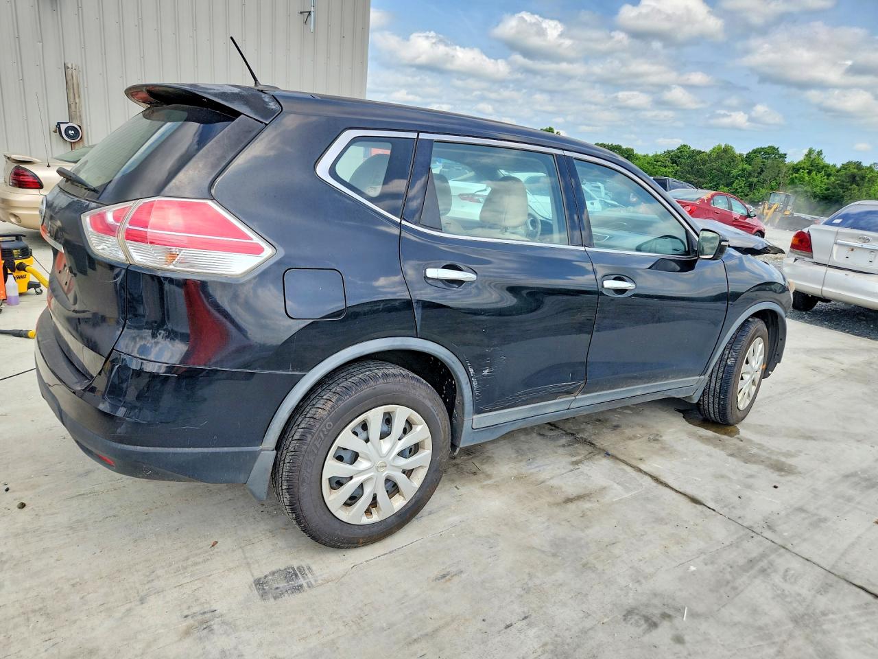 2015 Nissan Rogue S Black vin: KNMAT2MT5FP569986