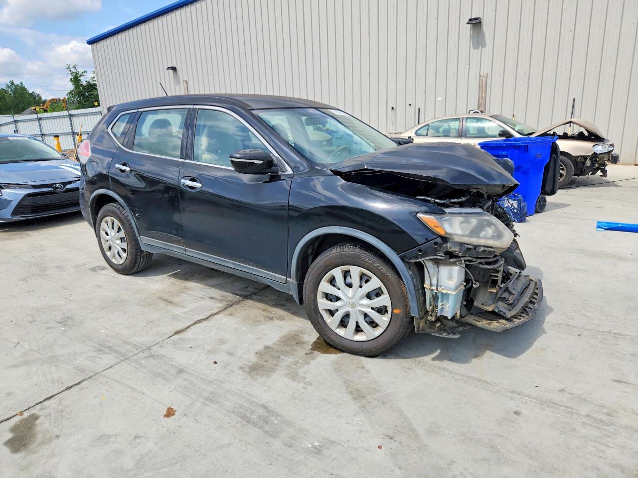 2015 Nissan Rogue S Black vin: KNMAT2MT5FP569986