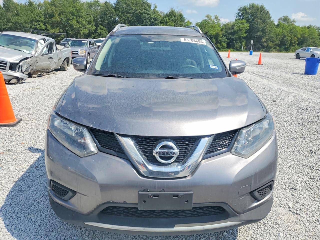 2015 Nissan Rogue Sv Gray vin: KNMAT2MT5FP575268