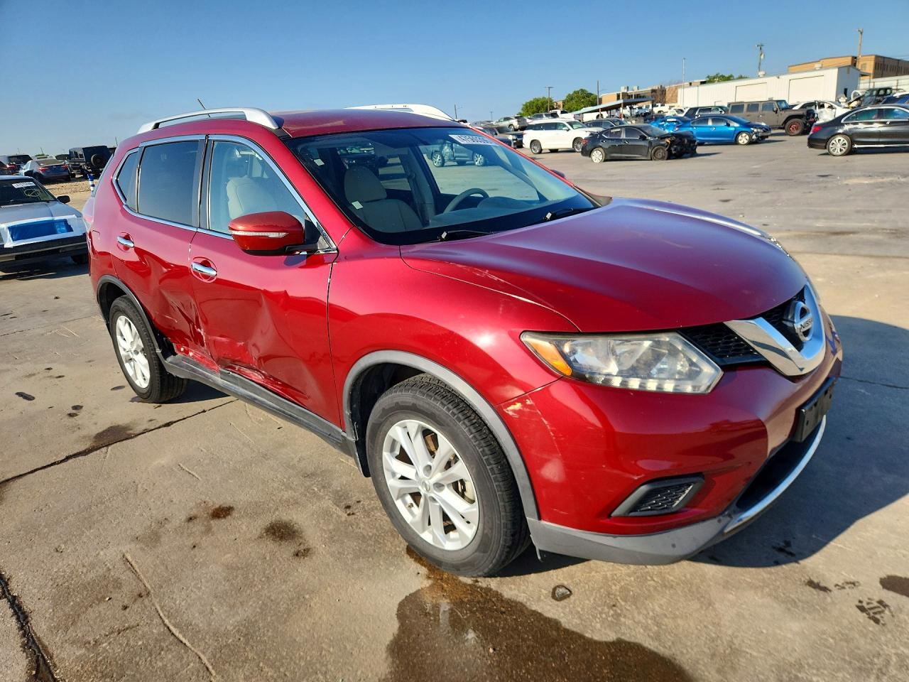2015 Nissan Rogue Sv Red vin: KNMAT2MT5FP576338