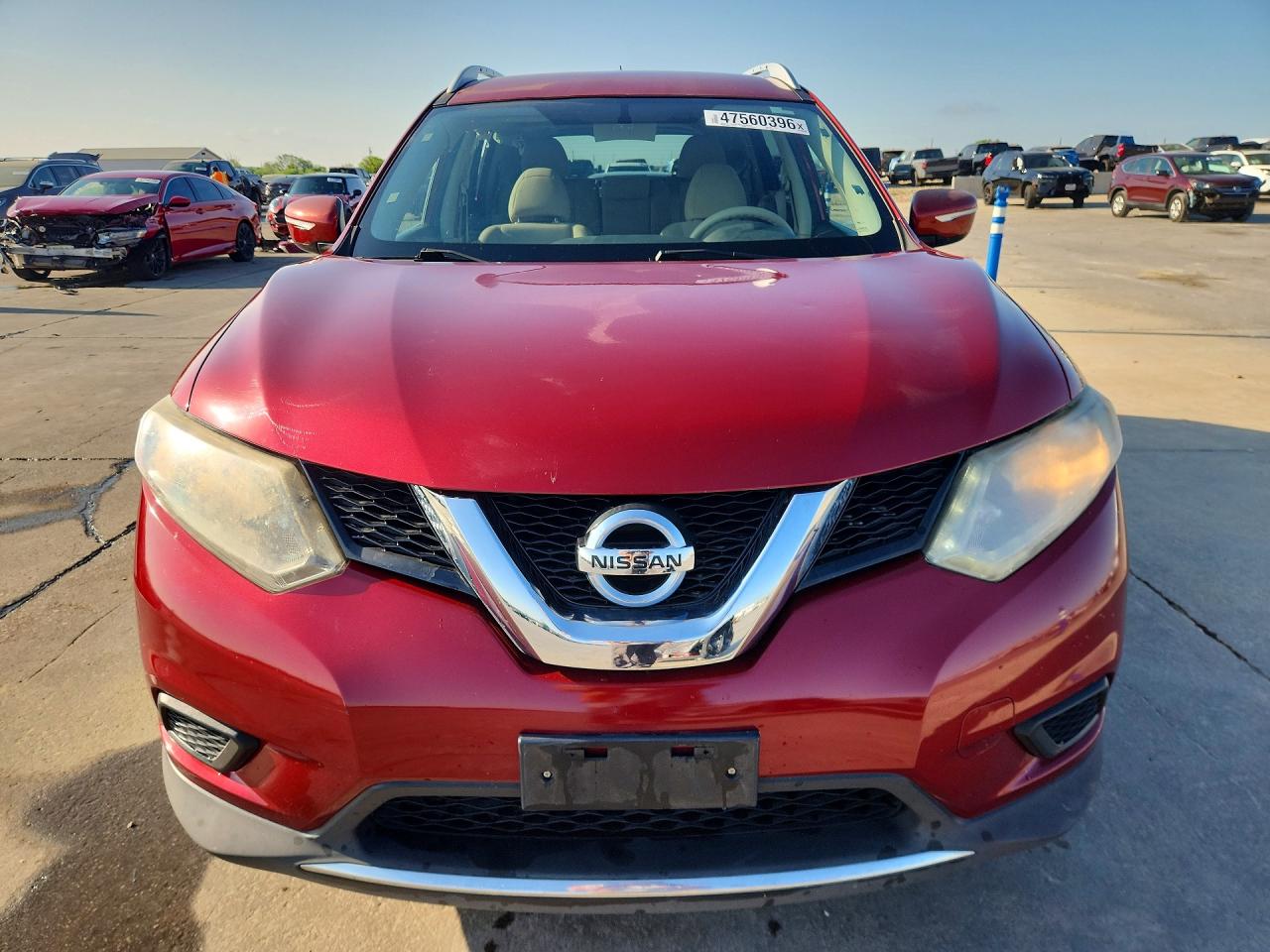 2015 Nissan Rogue Sv Red vin: KNMAT2MT5FP576338