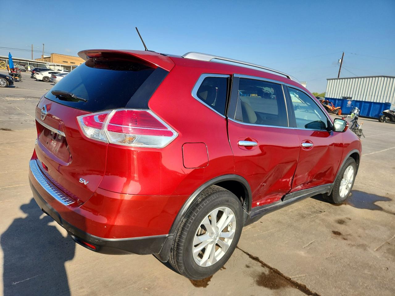 2015 Nissan Rogue Sv Red vin: KNMAT2MT5FP576338
