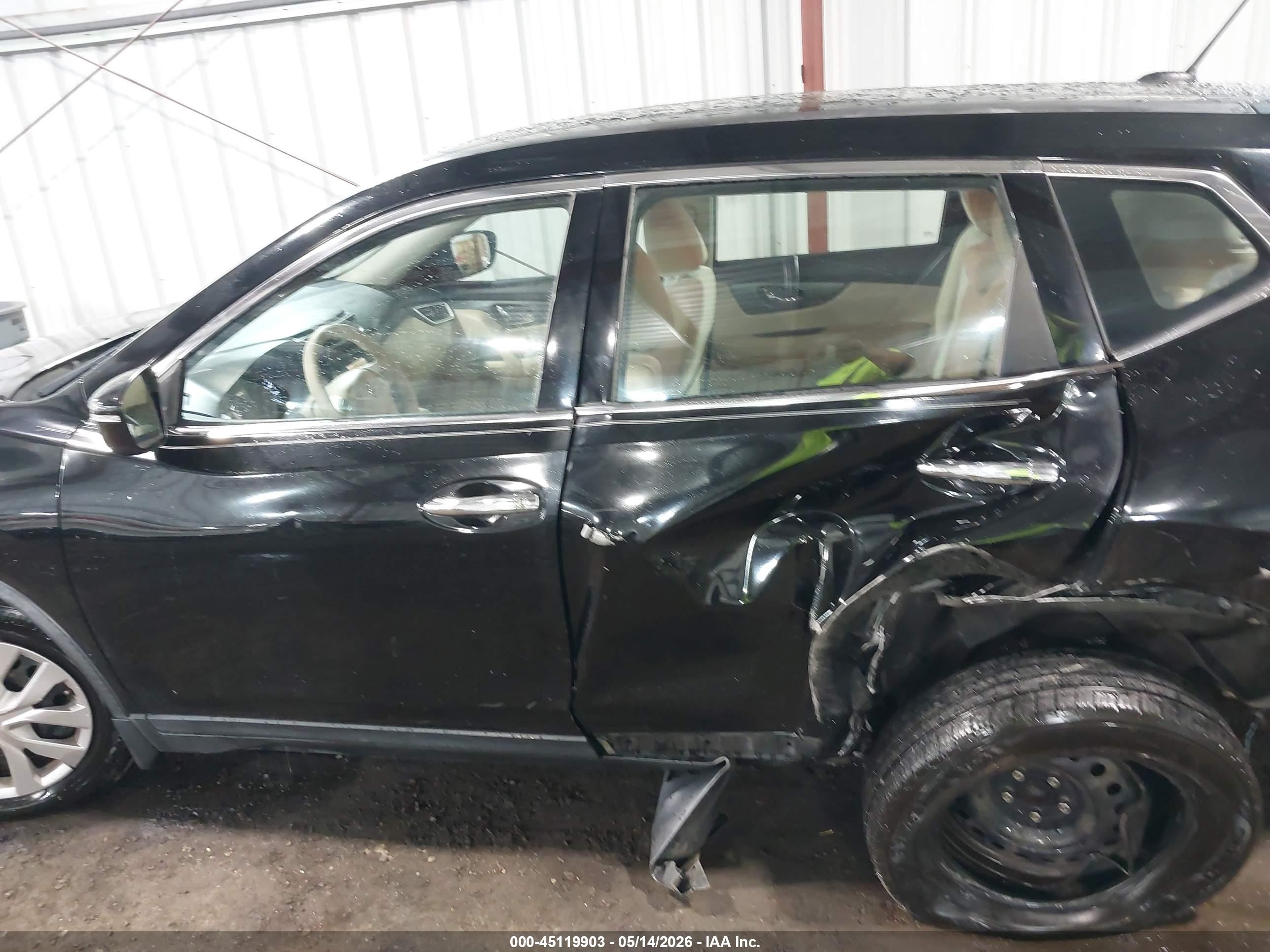 2015 Nissan Rogue S Black vin: KNMAT2MT5FP577652