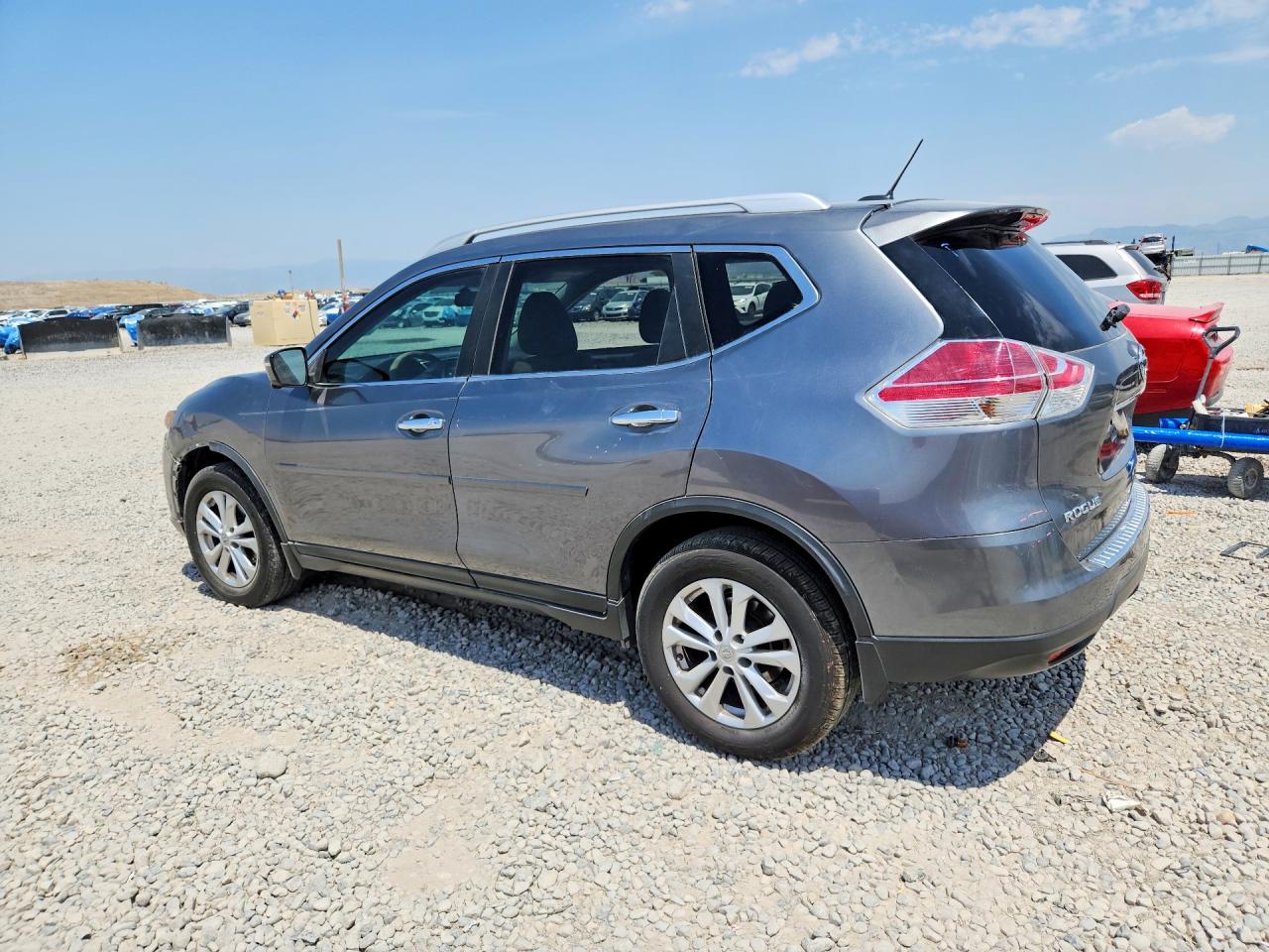 2015 Nissan Rogue Sv Gray vin: KNMAT2MT5FP578090