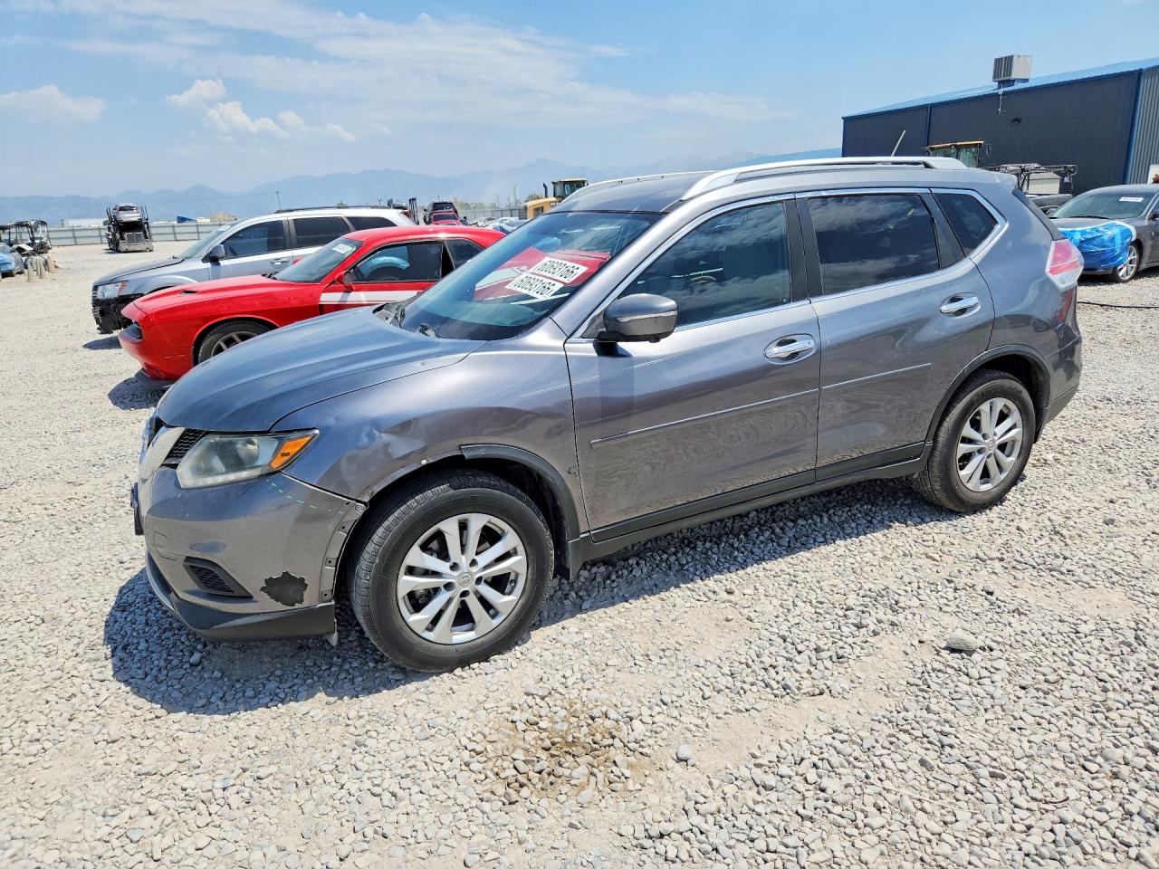 2015 Nissan Rogue Sv Gray vin: KNMAT2MT5FP578090