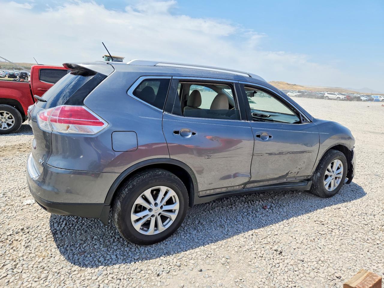 2015 Nissan Rogue Sv Gray vin: KNMAT2MT5FP578090