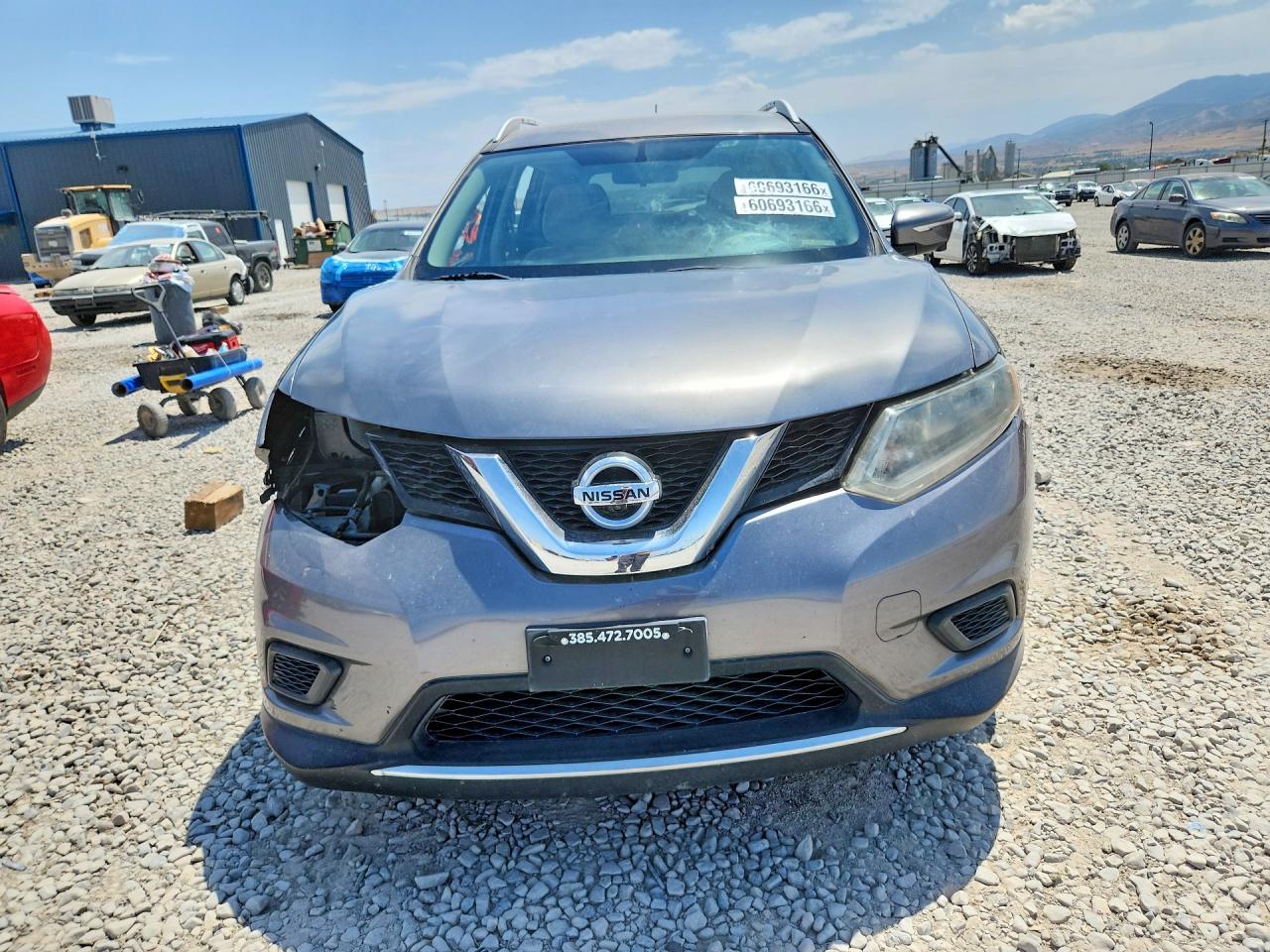 2015 Nissan Rogue Sv Gray vin: KNMAT2MT5FP578090