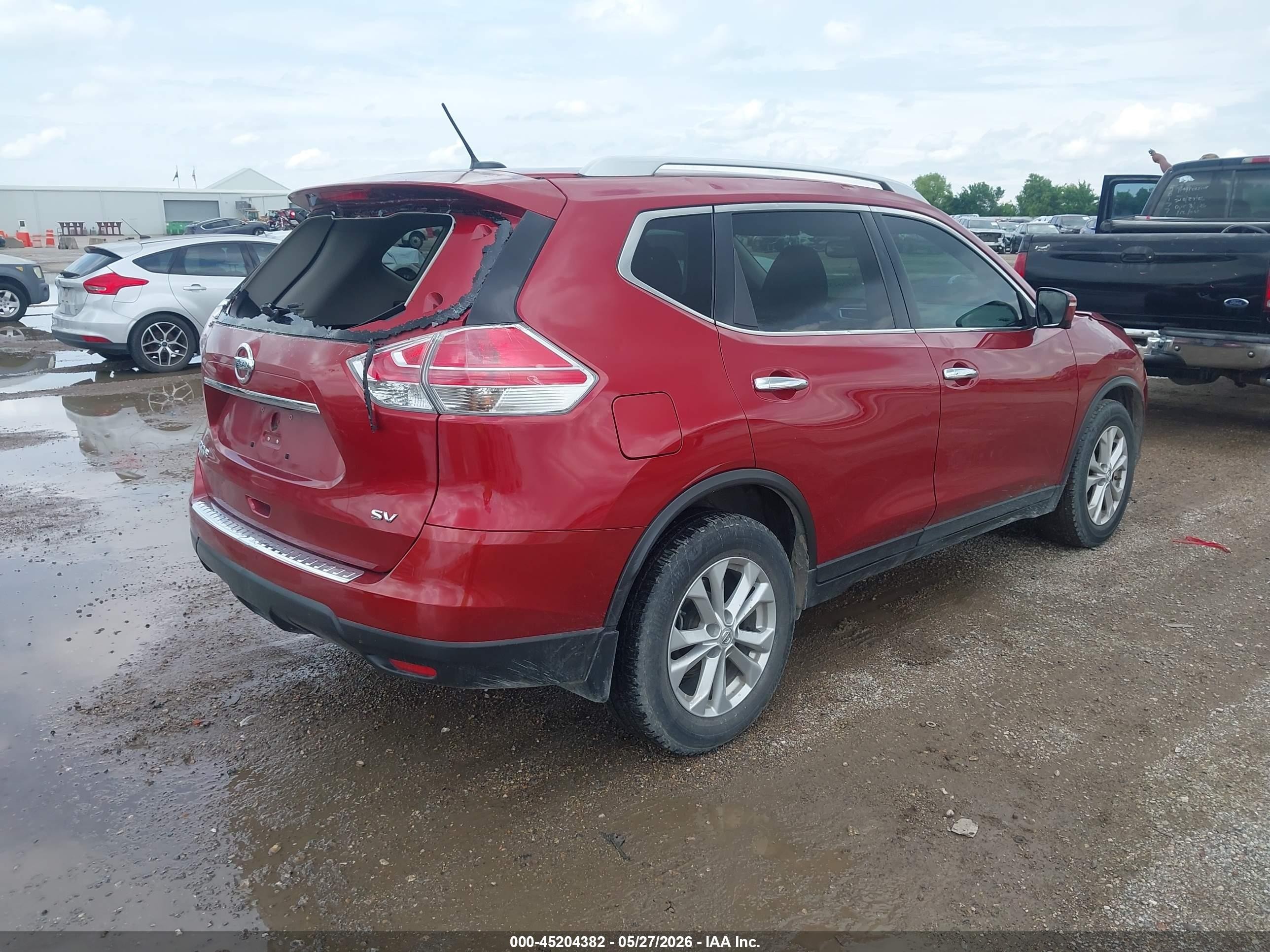 2015 Nissan Rogue Sv Red vin: KNMAT2MT5FP582530