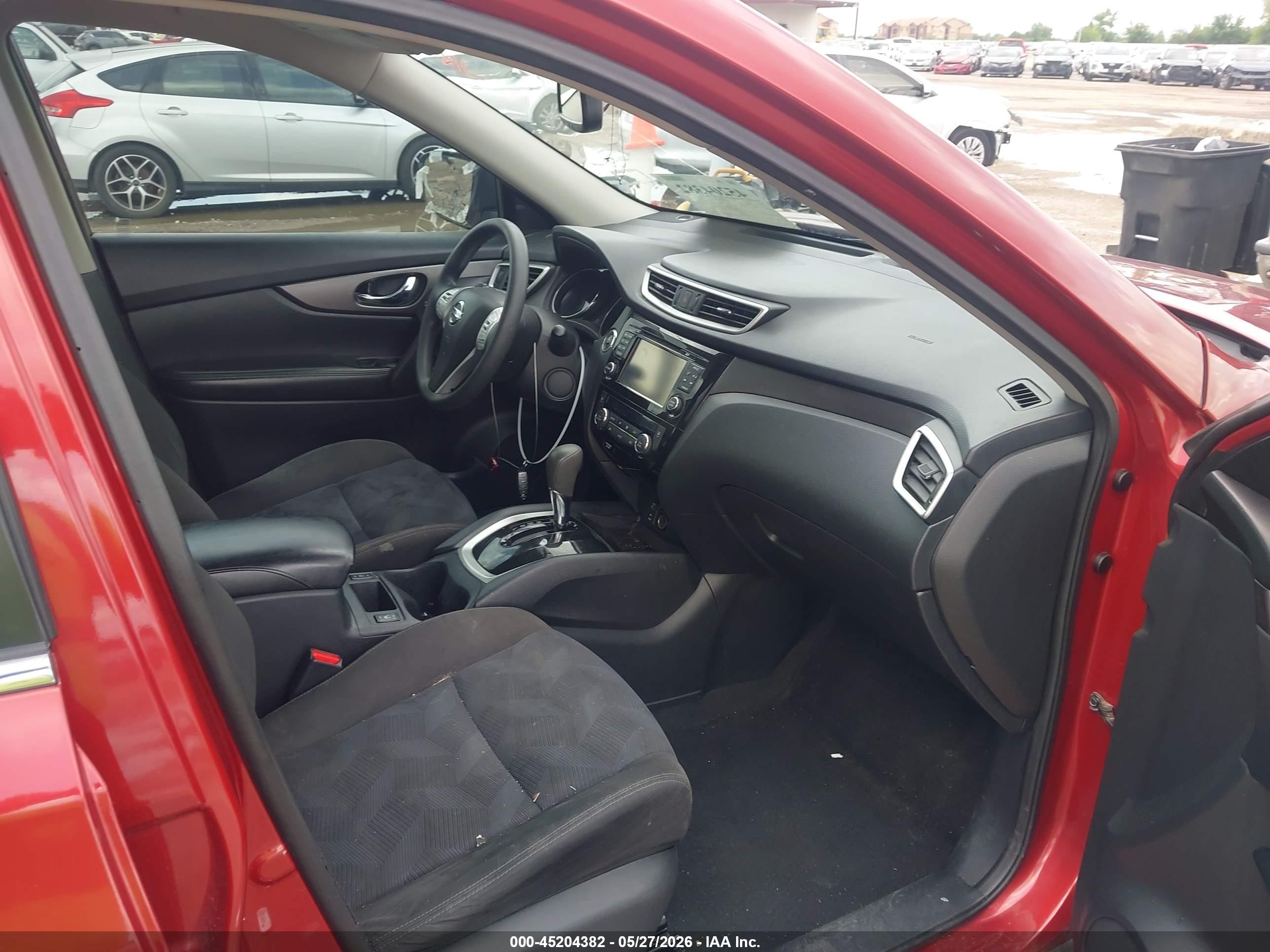 2015 Nissan Rogue Sv Red vin: KNMAT2MT5FP582530