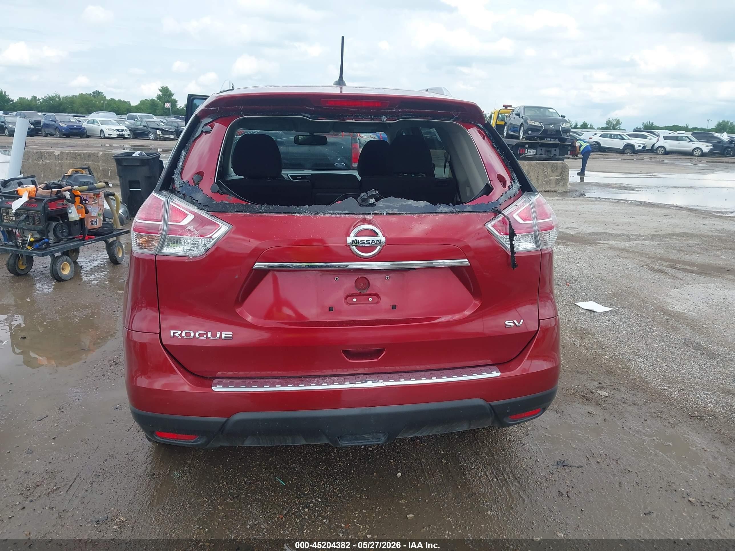 2015 Nissan Rogue Sv Red vin: KNMAT2MT5FP582530