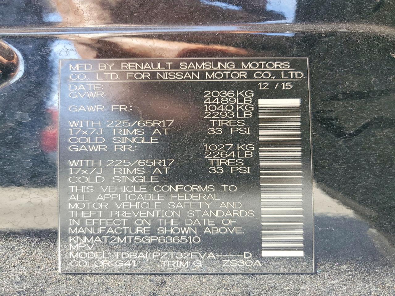 2016 Nissan Rogue S Черный vin: KNMAT2MT5GP636510