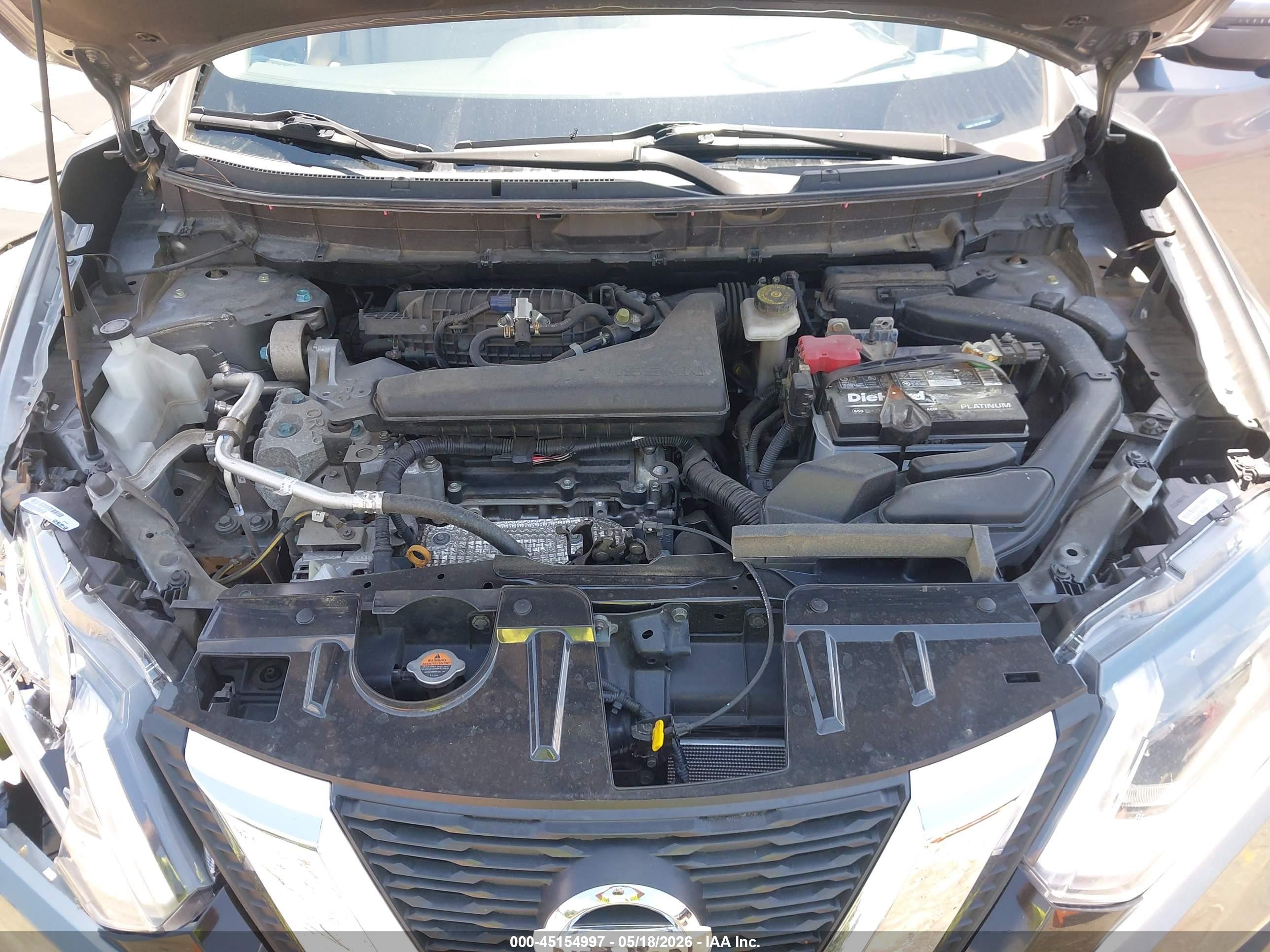 2017 Nissan Rogue Sv Серый vin: KNMAT2MT5HP549126