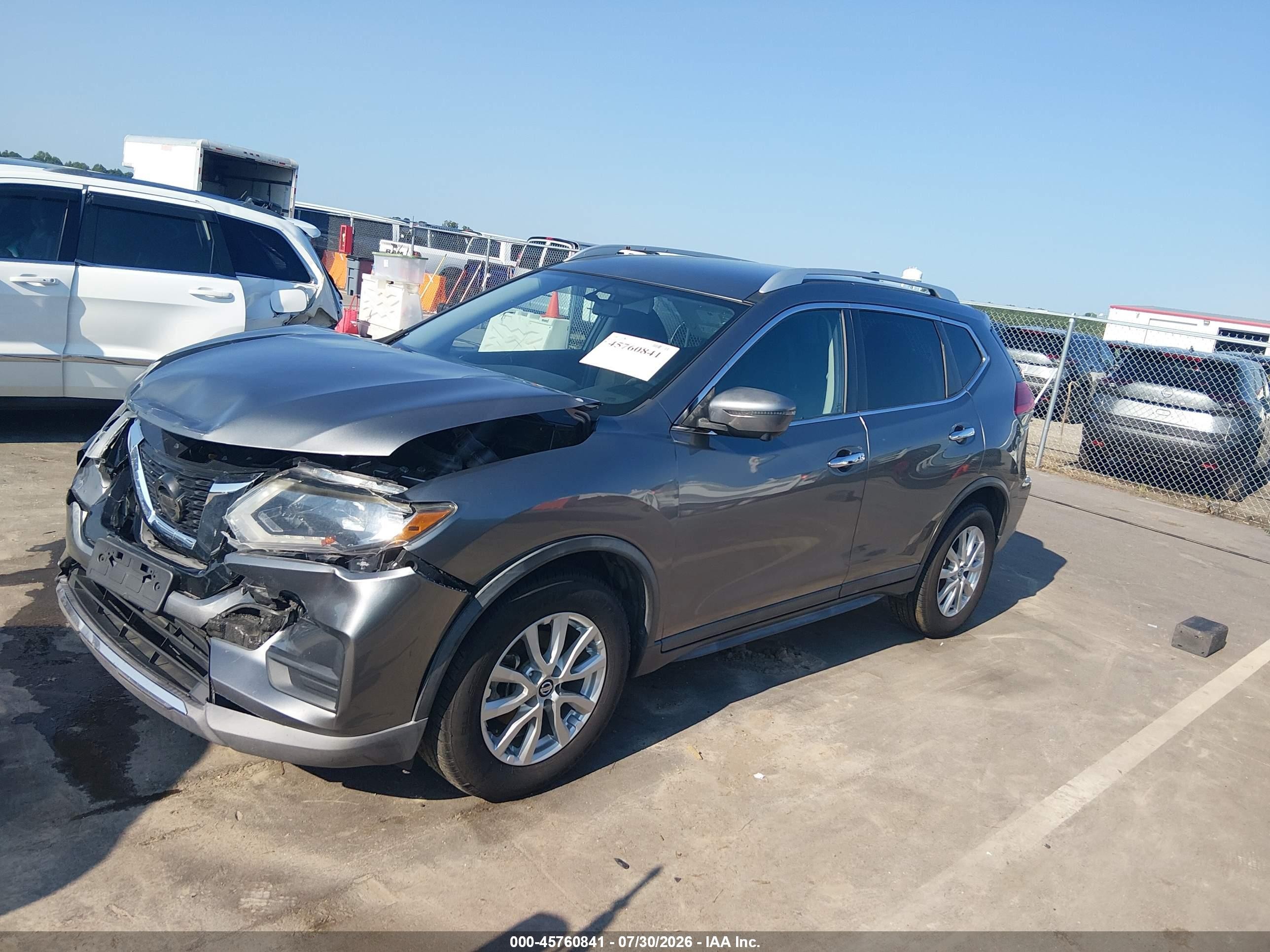2017 Nissan Rogue Sv Gray vin: KNMAT2MT5HP568453