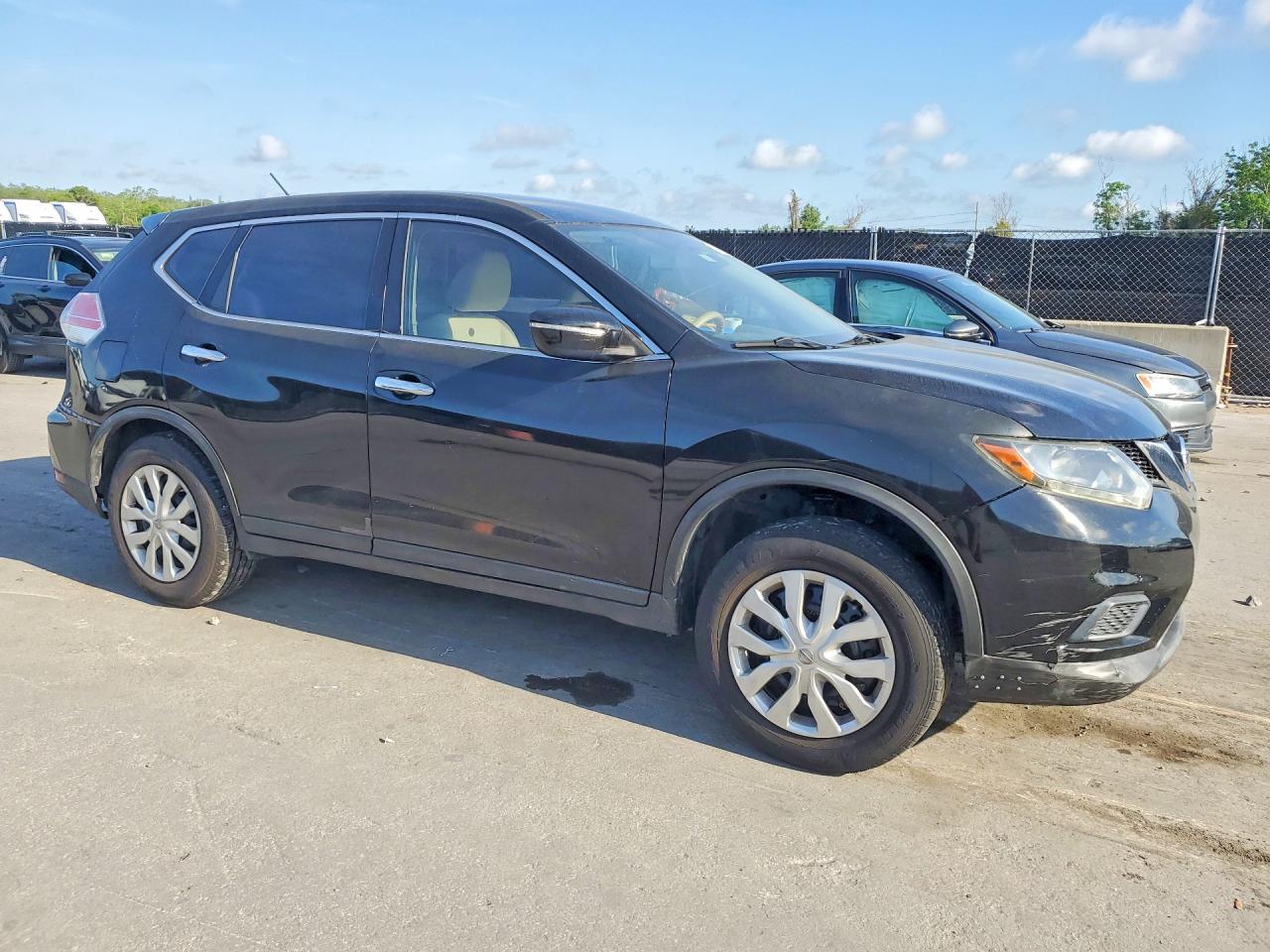 2015 Nissan Rogue S Black vin: KNMAT2MT6FP507626