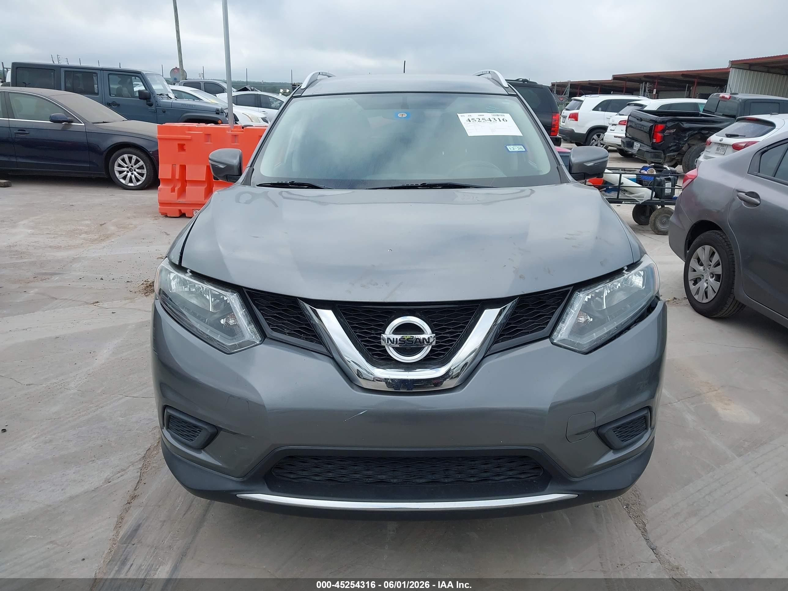 2015 Nissan Rogue Sv Gray vin: KNMAT2MT6FP508744