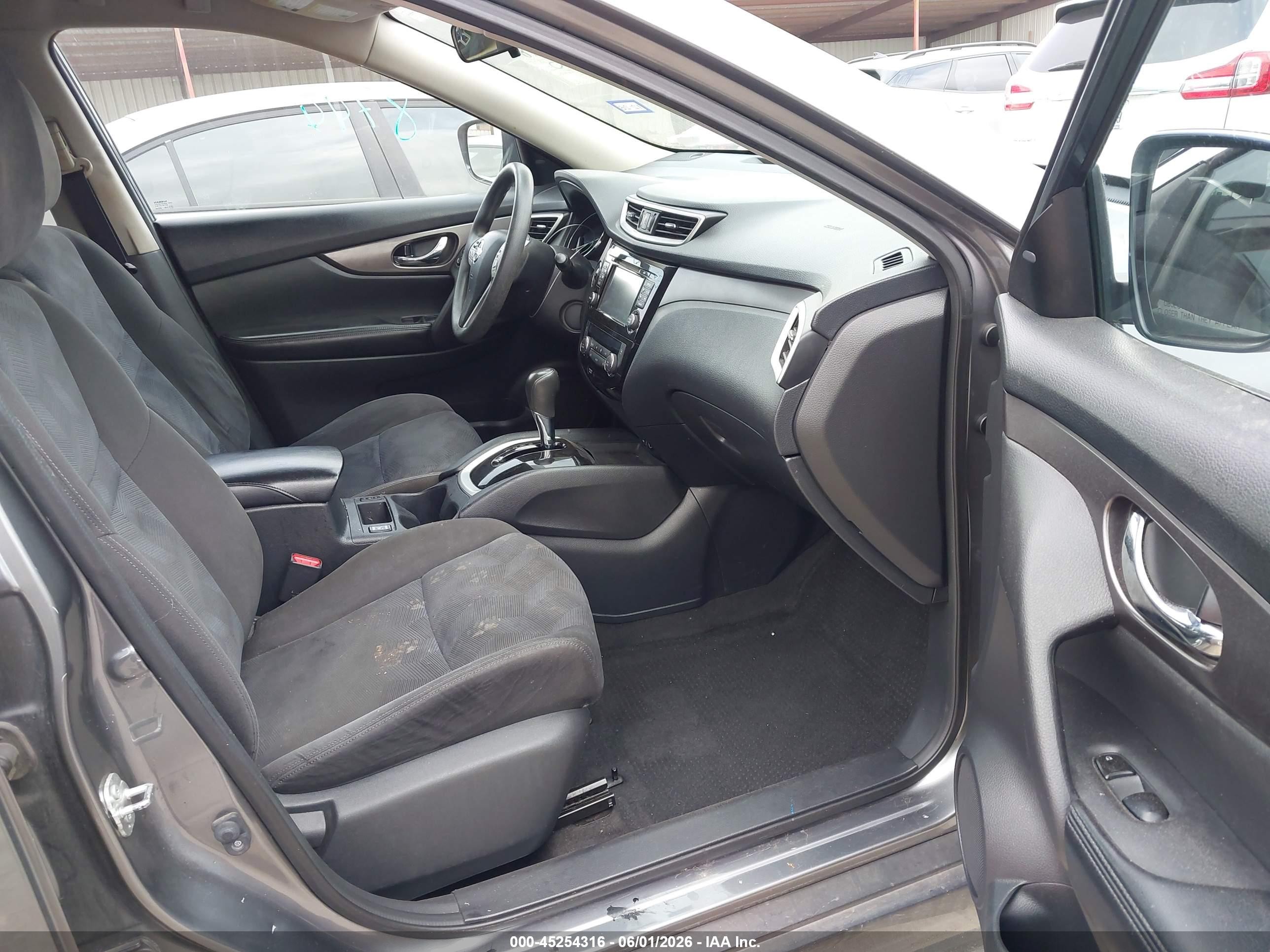 2015 Nissan Rogue Sv Gray vin: KNMAT2MT6FP508744