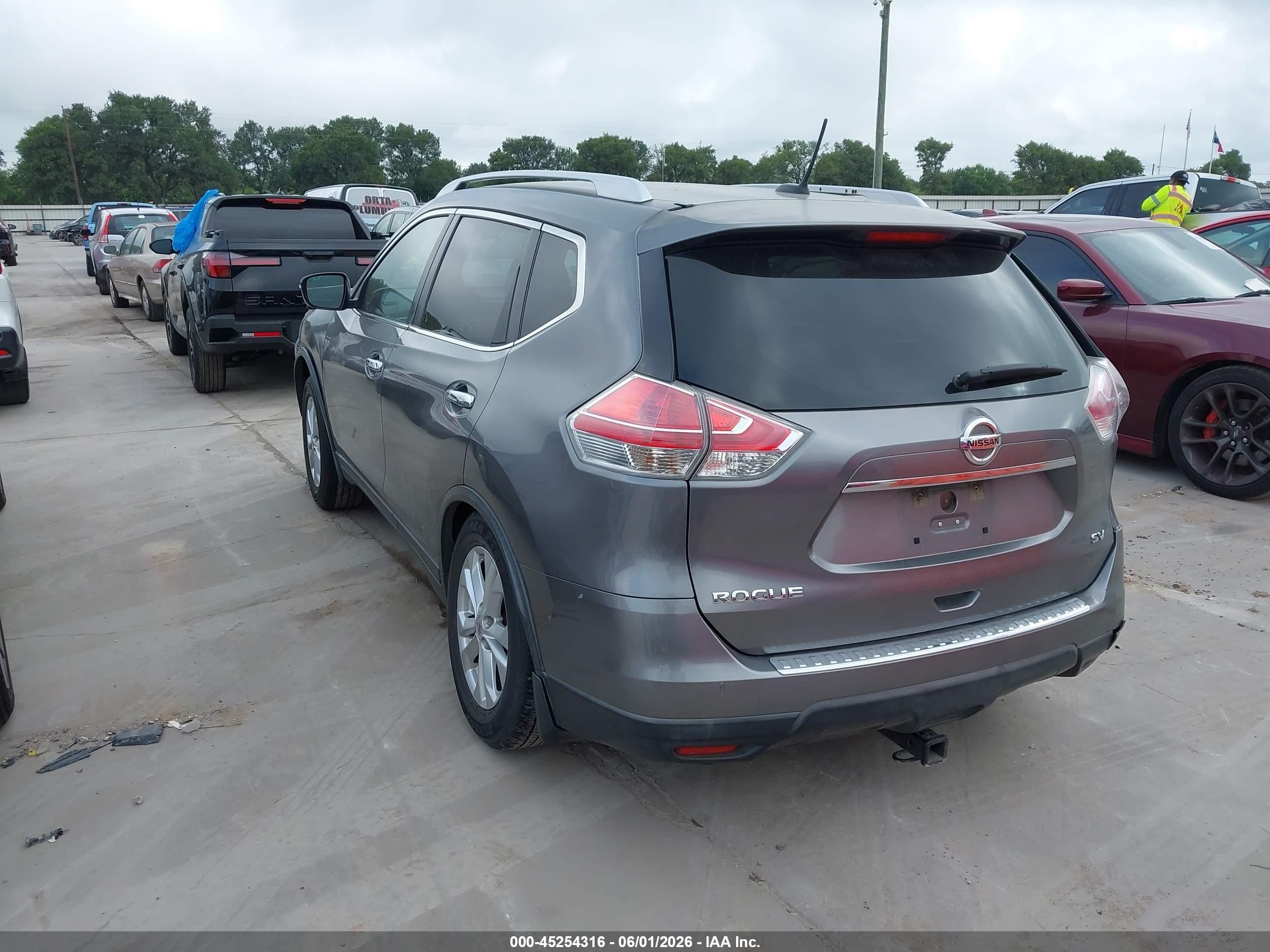 2015 Nissan Rogue Sv Gray vin: KNMAT2MT6FP508744