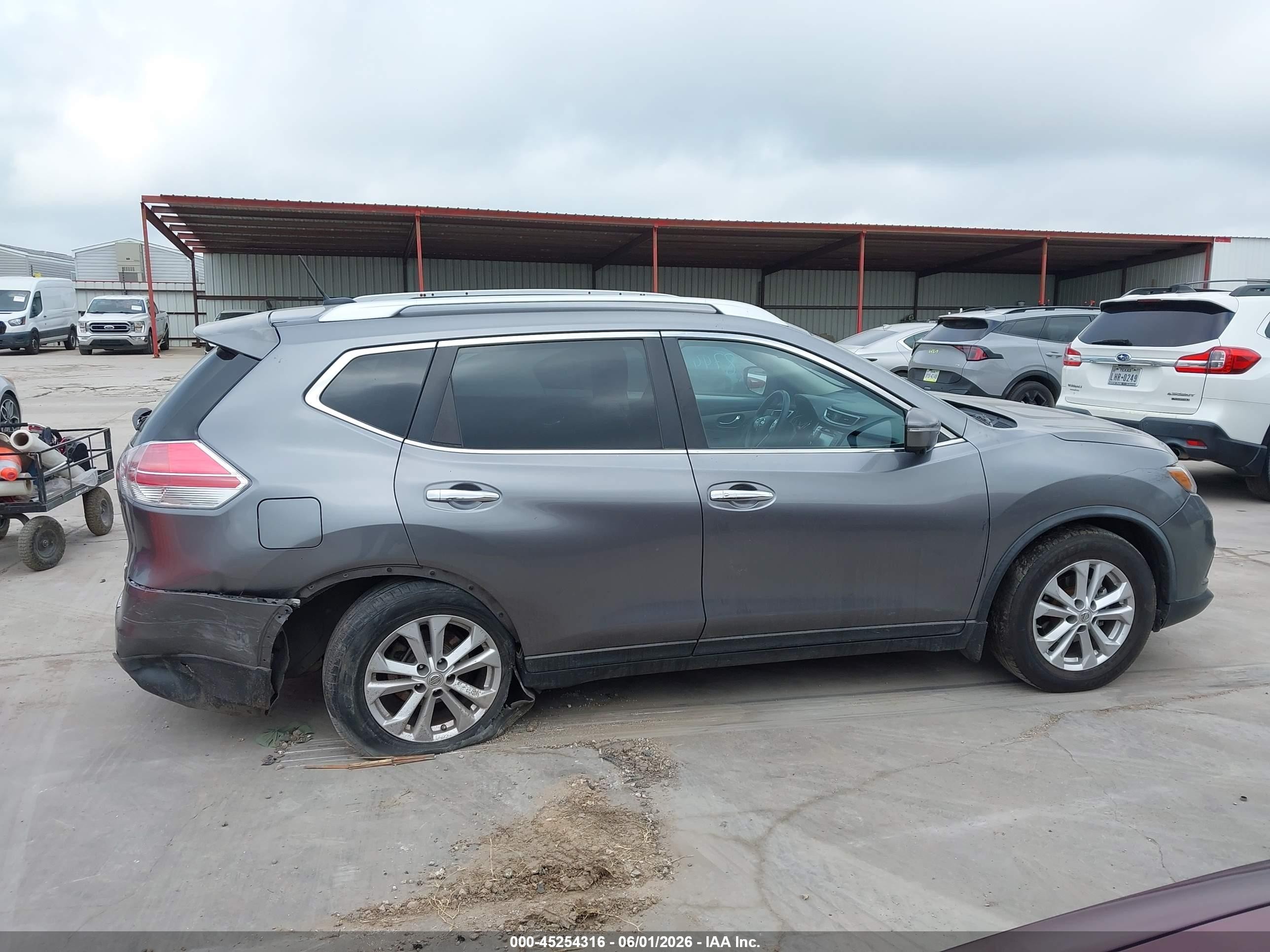 2015 Nissan Rogue Sv Gray vin: KNMAT2MT6FP508744