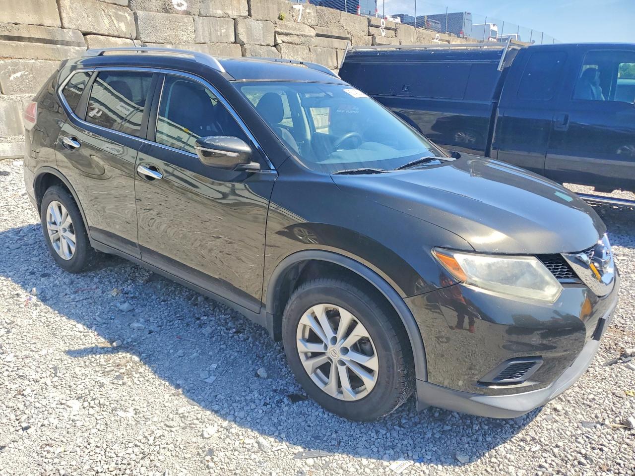 2015 Nissan Rogue Sv Black vin: KNMAT2MT6FP527729