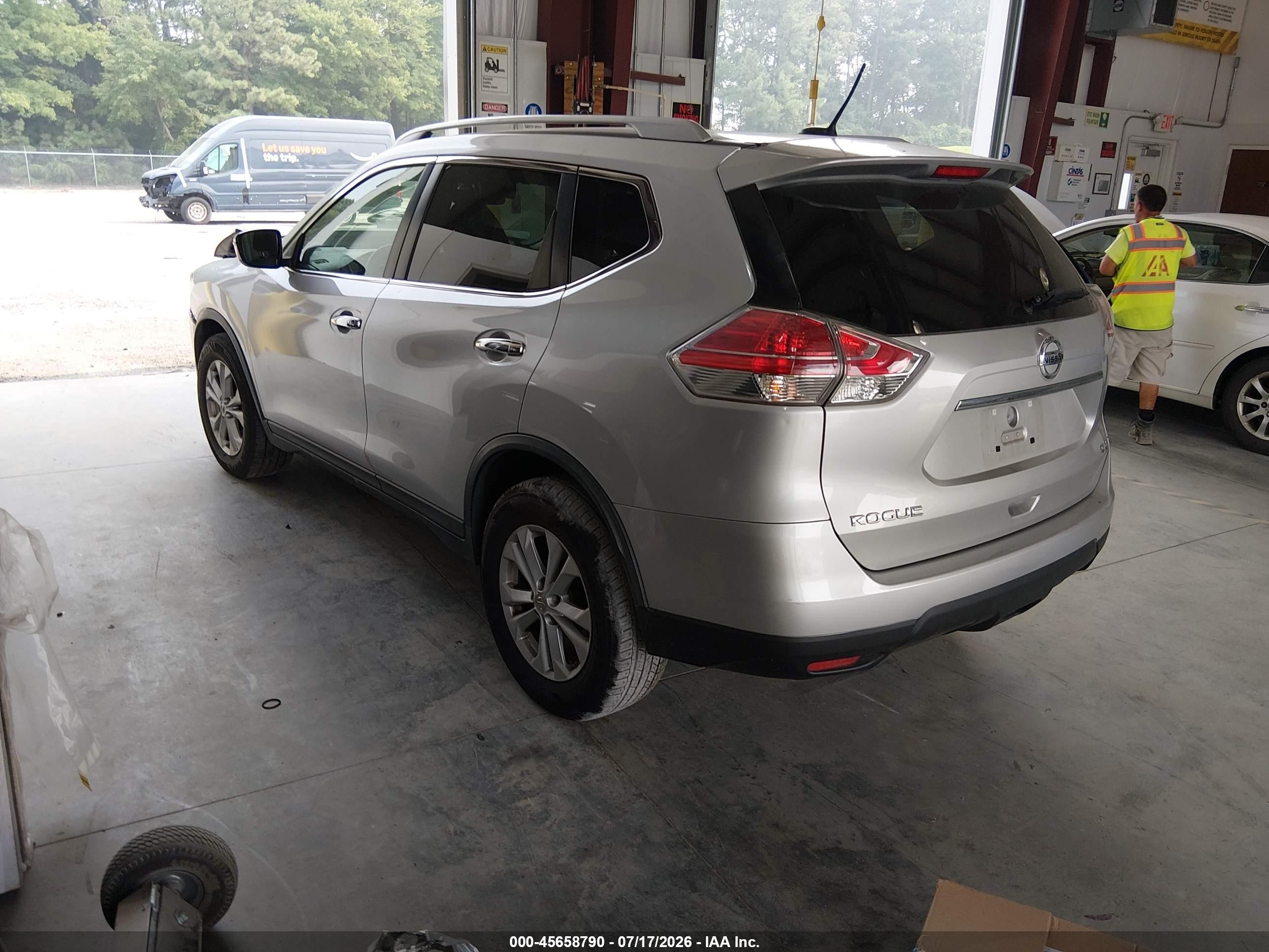 2015 Nissan Rogue Sv Silver vin: KNMAT2MT6FP535362
