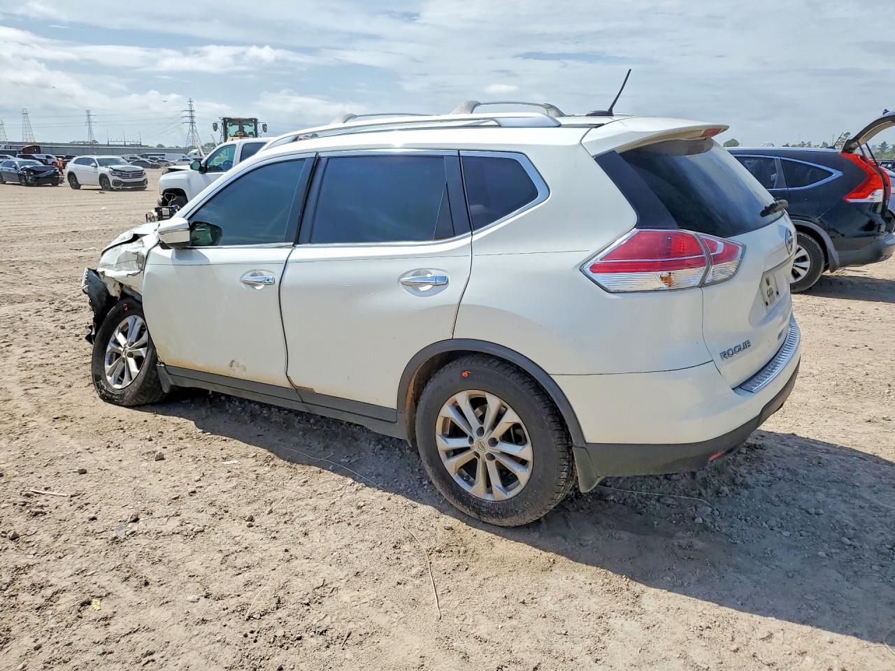 2015 Nissan Rogue Sv White vin: KNMAT2MT6FP540027