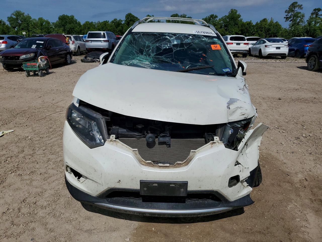 2015 Nissan Rogue Sv White vin: KNMAT2MT6FP540027