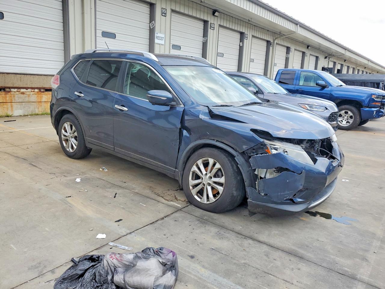 2015 Nissan Rogue Sv Blue vin: KNMAT2MT6FP541422