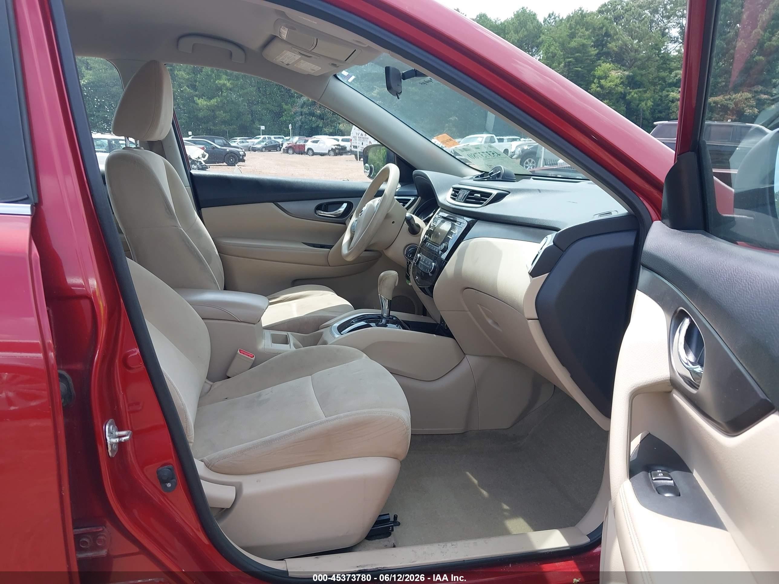 2015 Nissan Rogue S Maroon vin: KNMAT2MT6FP542781
