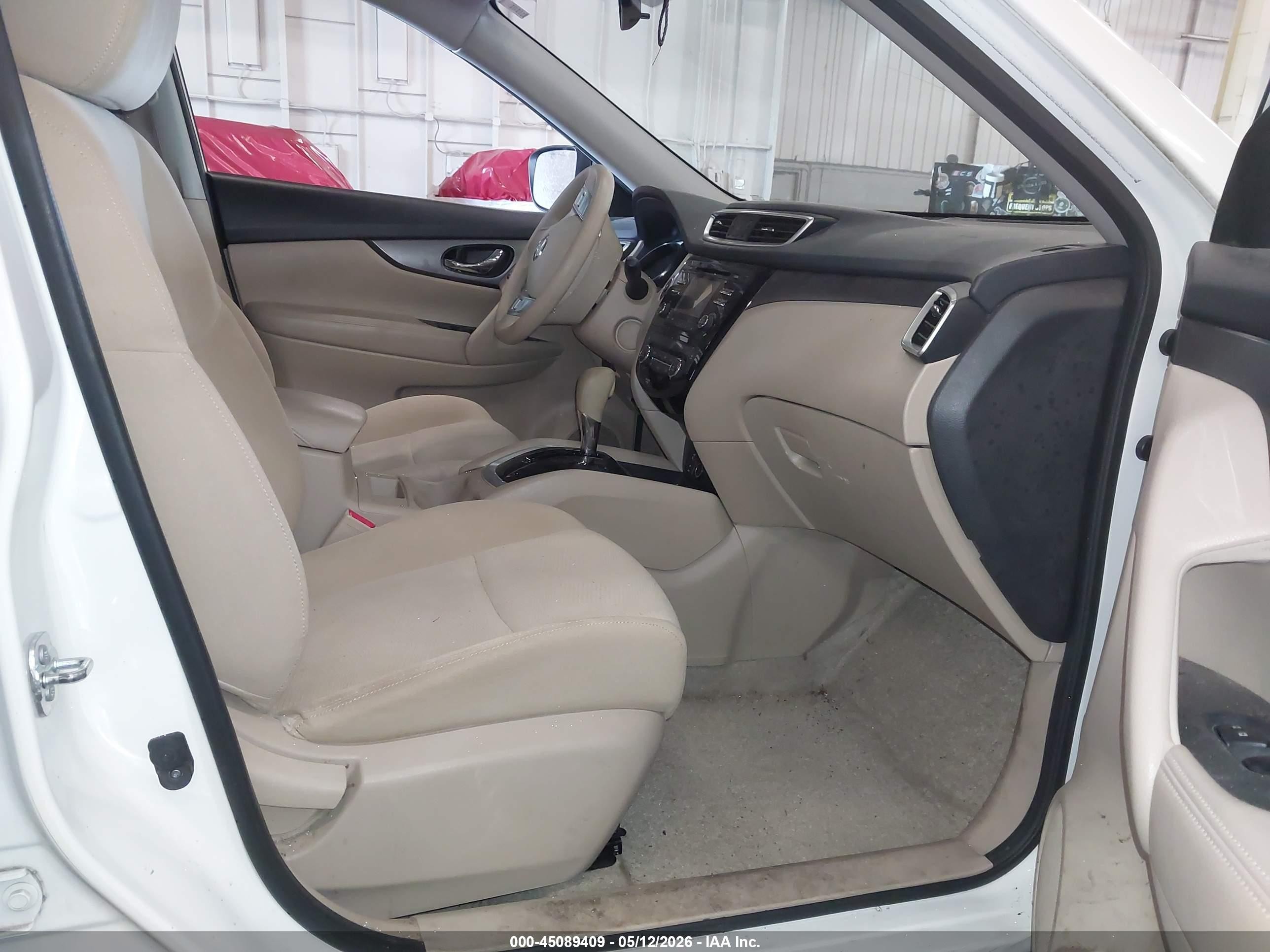 2015 Nissan Rogue Sv White vin: KNMAT2MT6FP562559