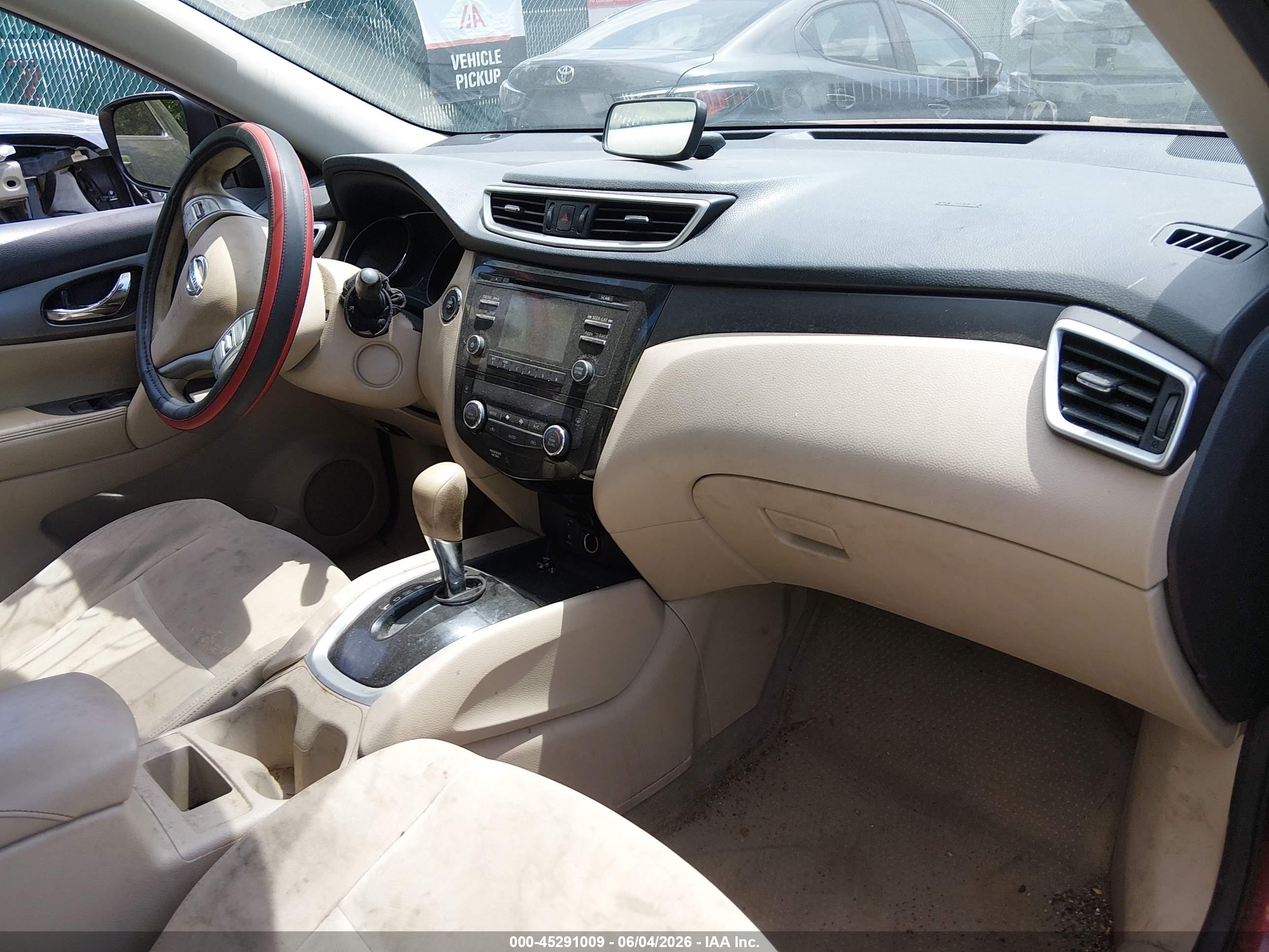 2015 Nissan Rogue Sv Burgundy vin: KNMAT2MT6FP563310