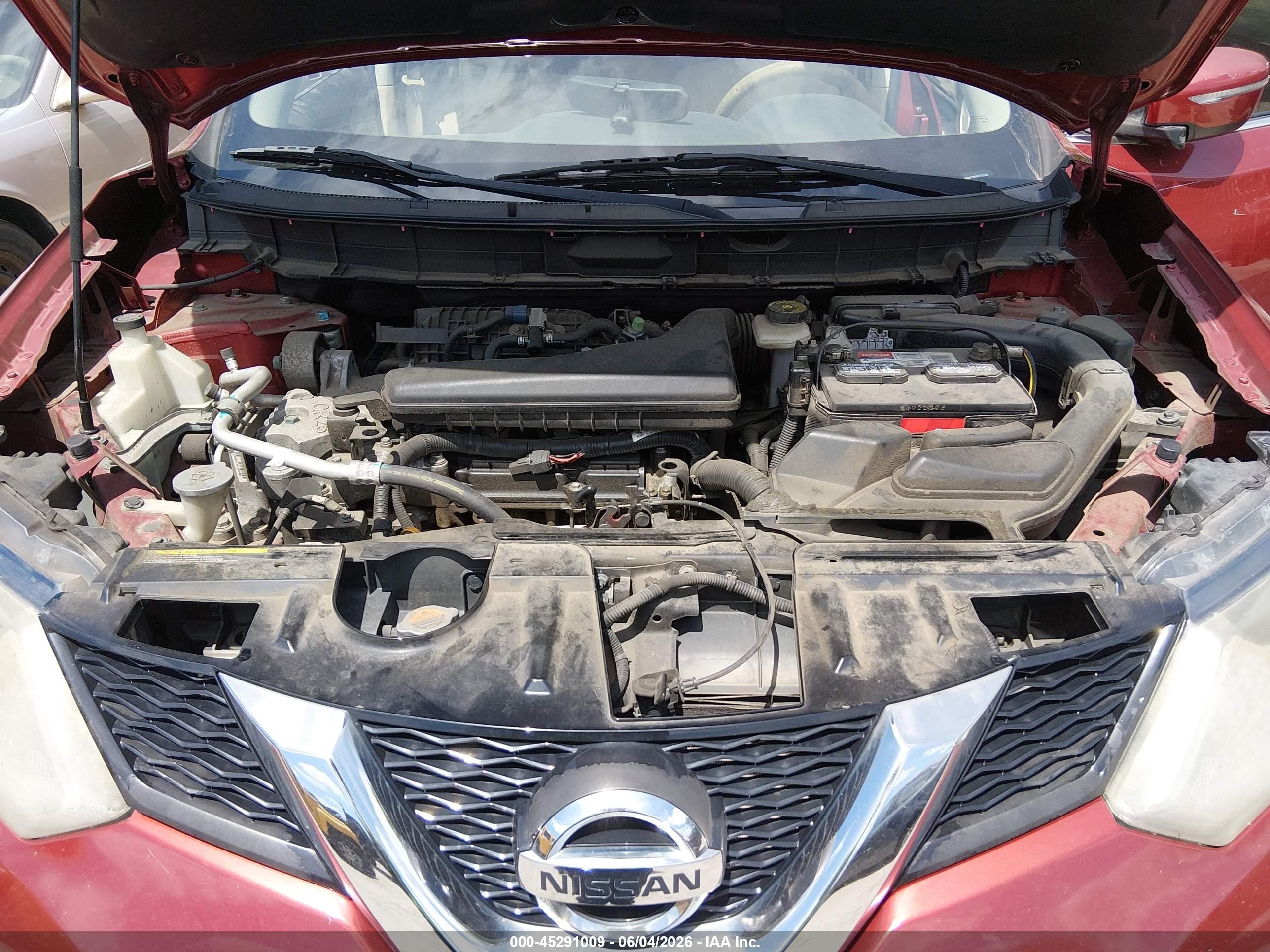 2015 Nissan Rogue Sv Burgundy vin: KNMAT2MT6FP563310