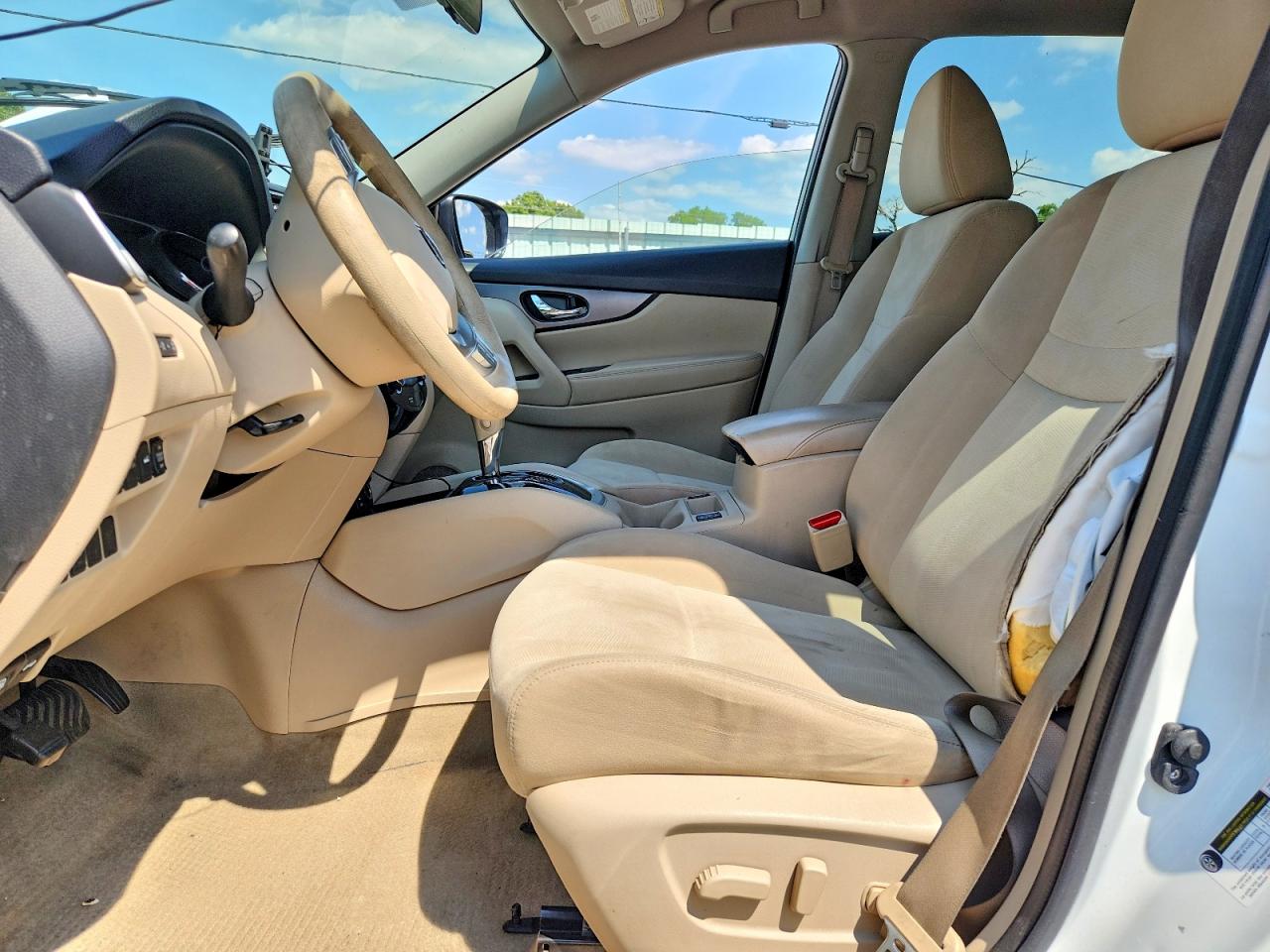 2015 Nissan Rogue Sv White vin: KNMAT2MT6FP569415