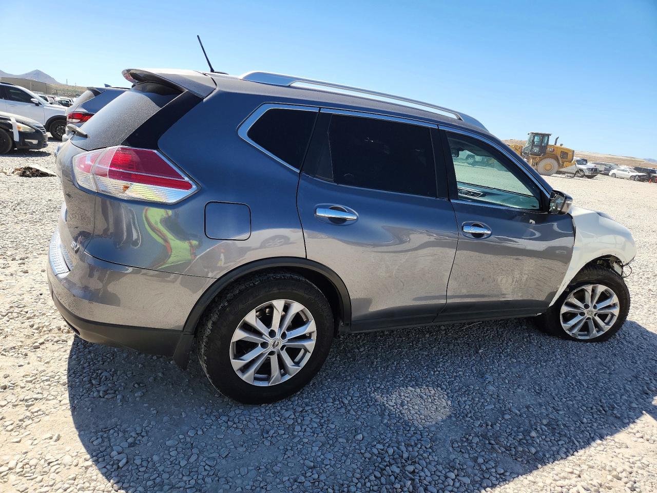 2015 Nissan Rogue Sv Gray vin: KNMAT2MT6FP572248