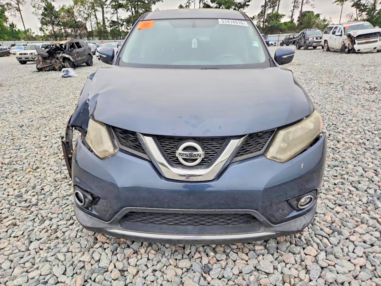 2015 Nissan Rogue S Blue vin: KNMAT2MT6FP576588