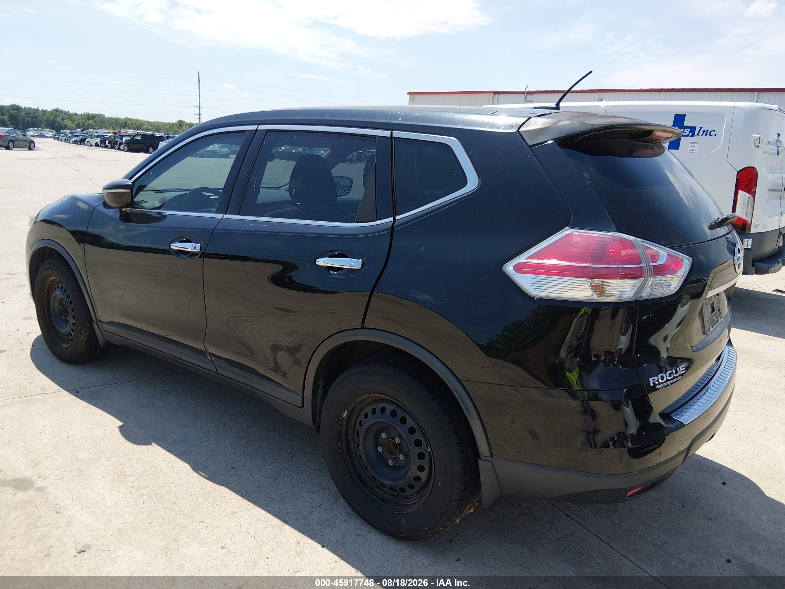 2015 Nissan Rogue S Black vin: KNMAT2MT6FP579023