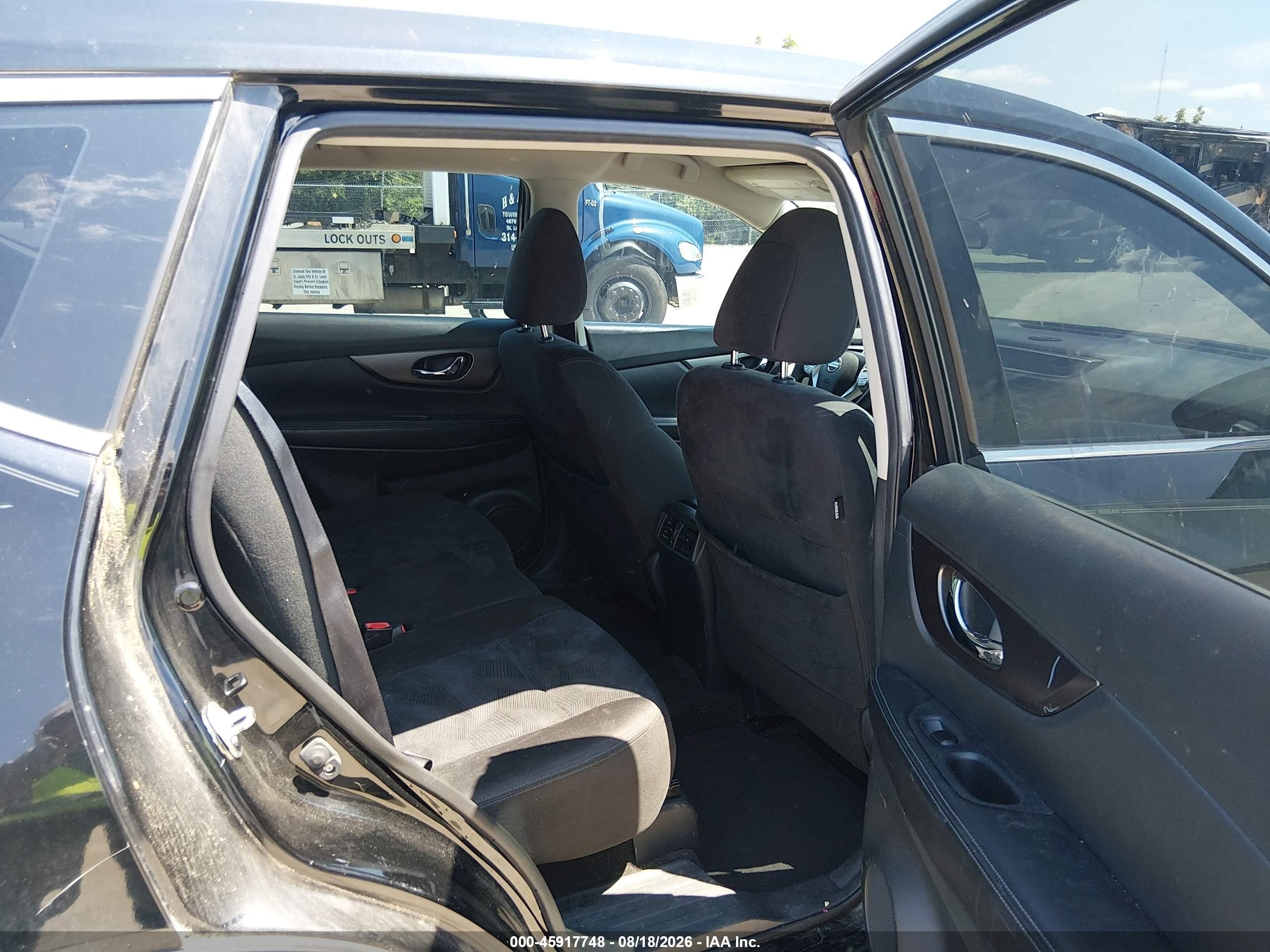 2015 Nissan Rogue S Black vin: KNMAT2MT6FP579023