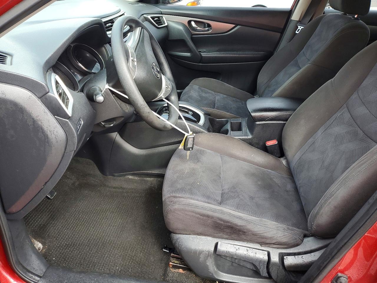 2015 Nissan Rogue S Red vin: KNMAT2MT6FP588028