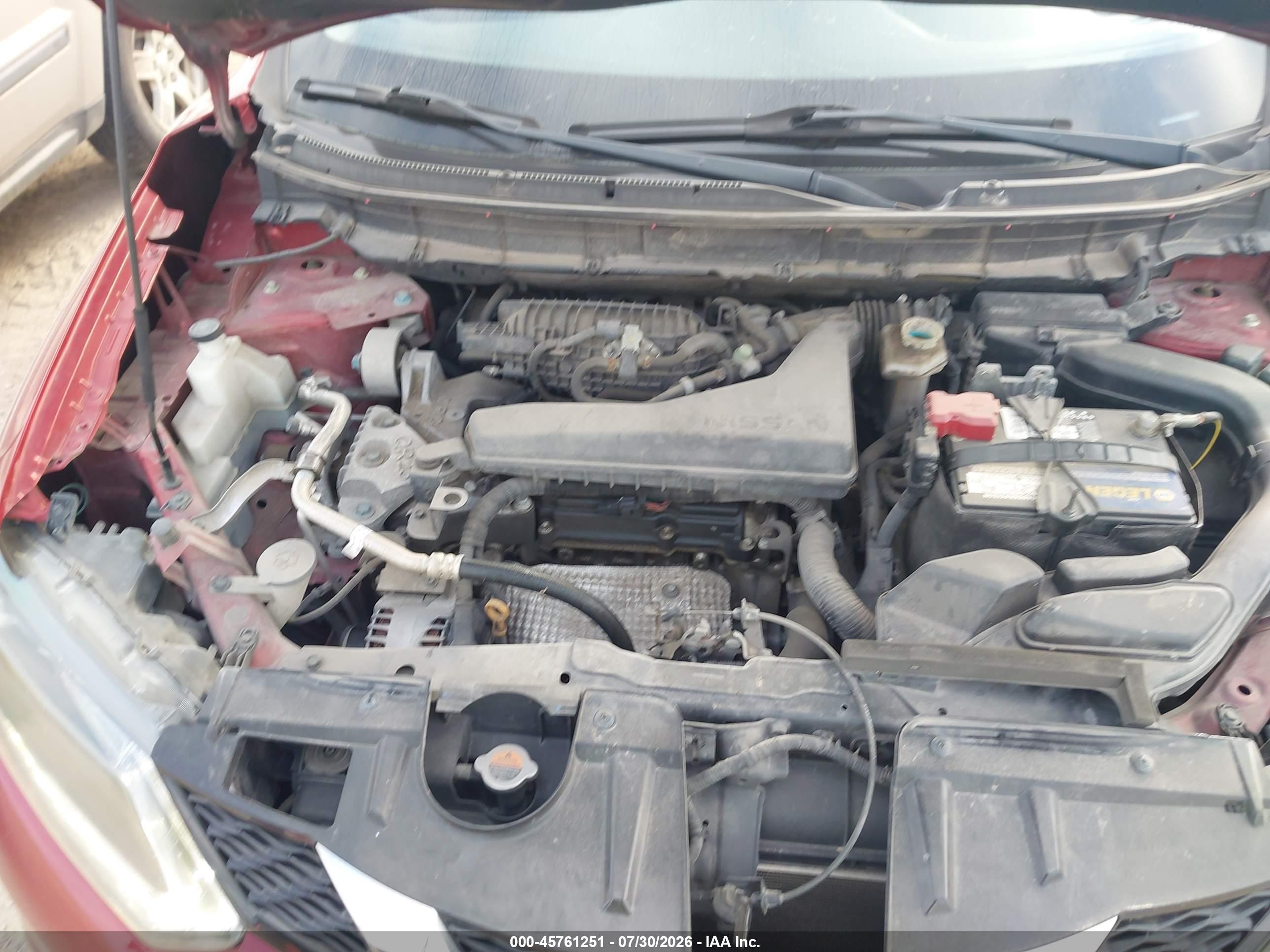 2015 Nissan Rogue S Red vin: KNMAT2MT6FP588921