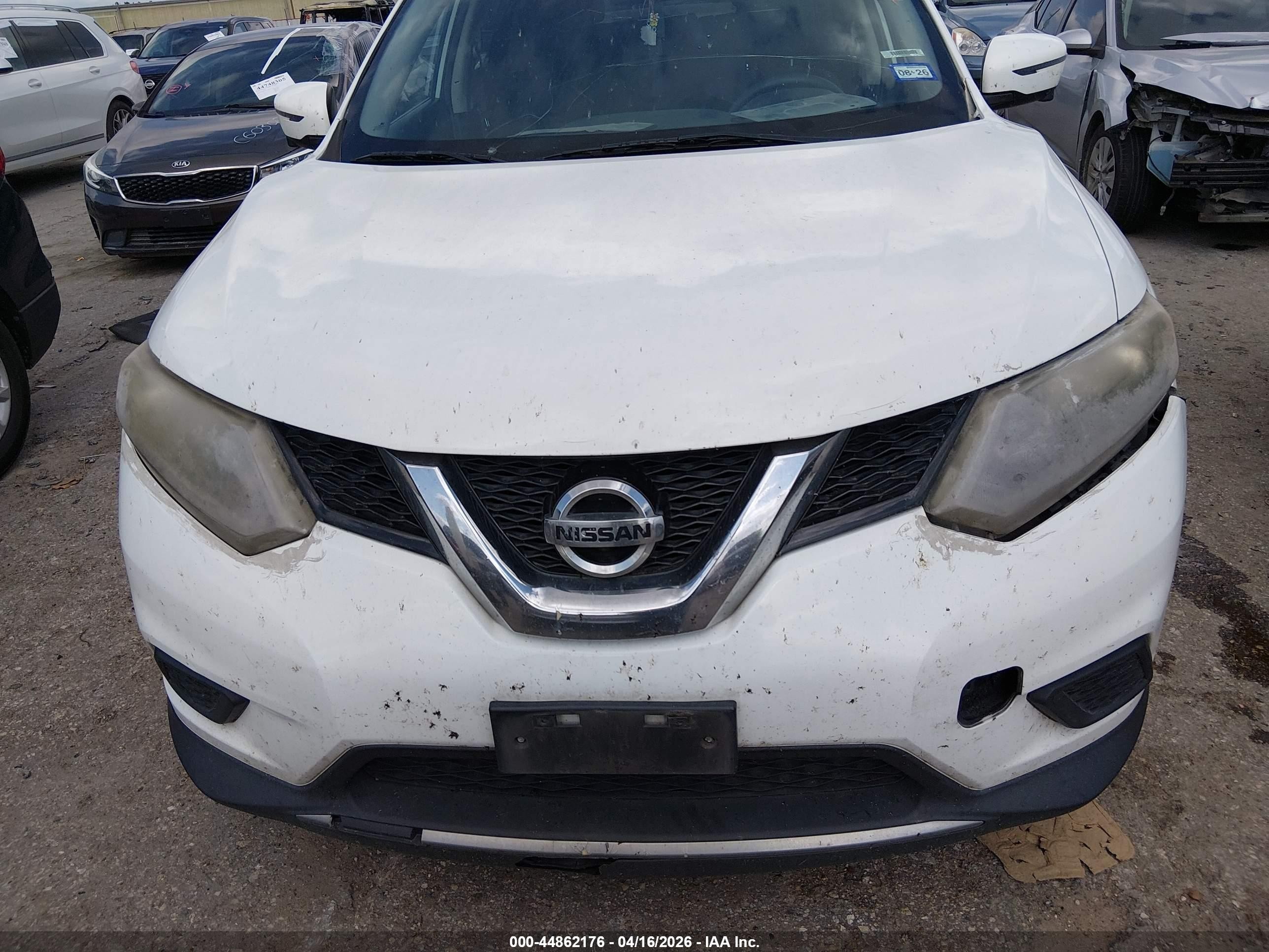 2016 Nissan Rogue Sv White vin: KNMAT2MT6GP593425